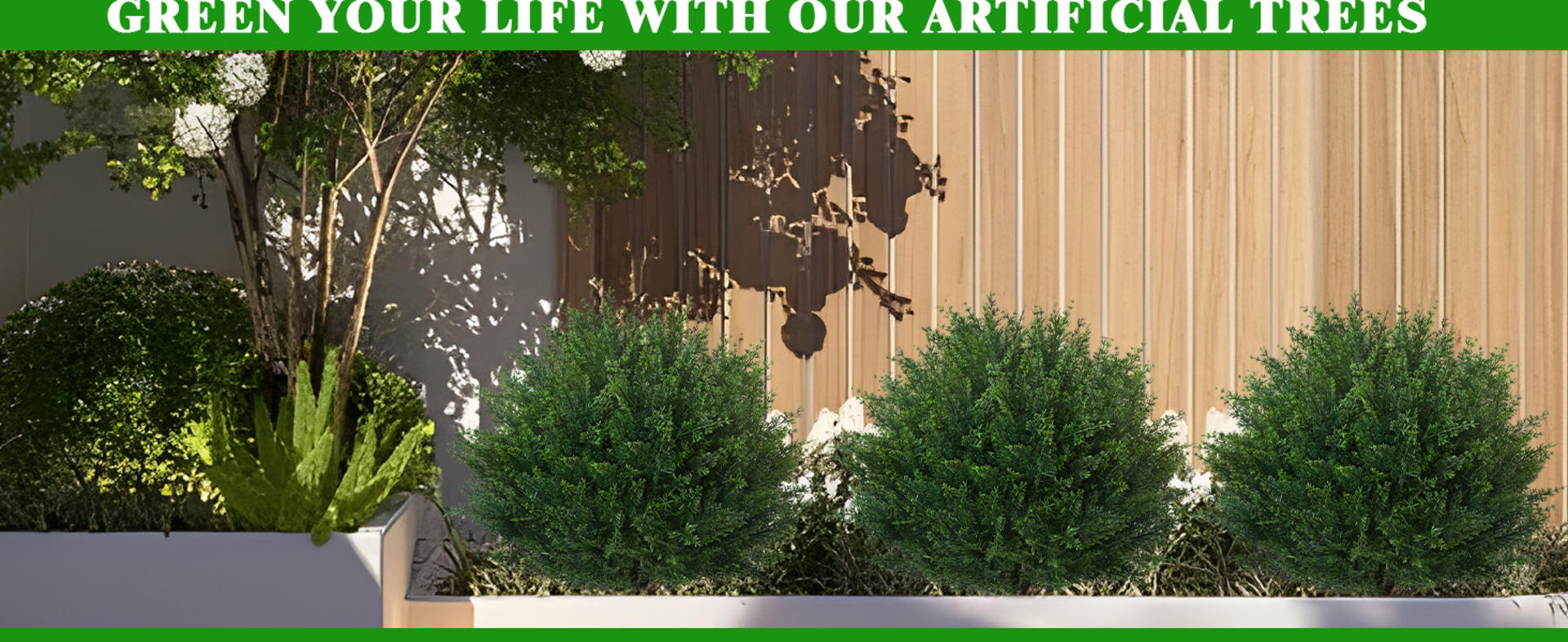 Set of 2 Artificial Cypress Topiary Trees with Ground Spikes, UV Resistant Fake Evergreen Bushes detail 11