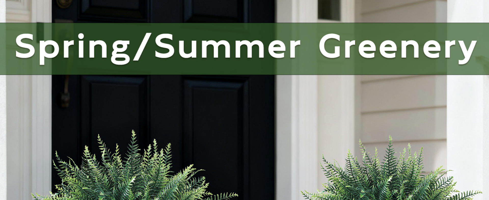 2-Pack Artificial Fern Potted Plants - UV Resistant Realistic Faux Greenery for Porch & Garden detail 1