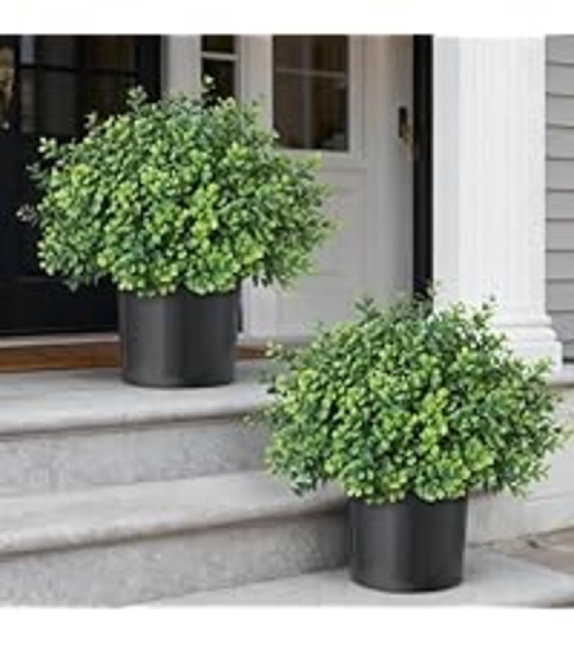 2-Pack Artificial Fern Potted Plants - UV Resistant Realistic Faux Greenery for Porch & Garden detail 10