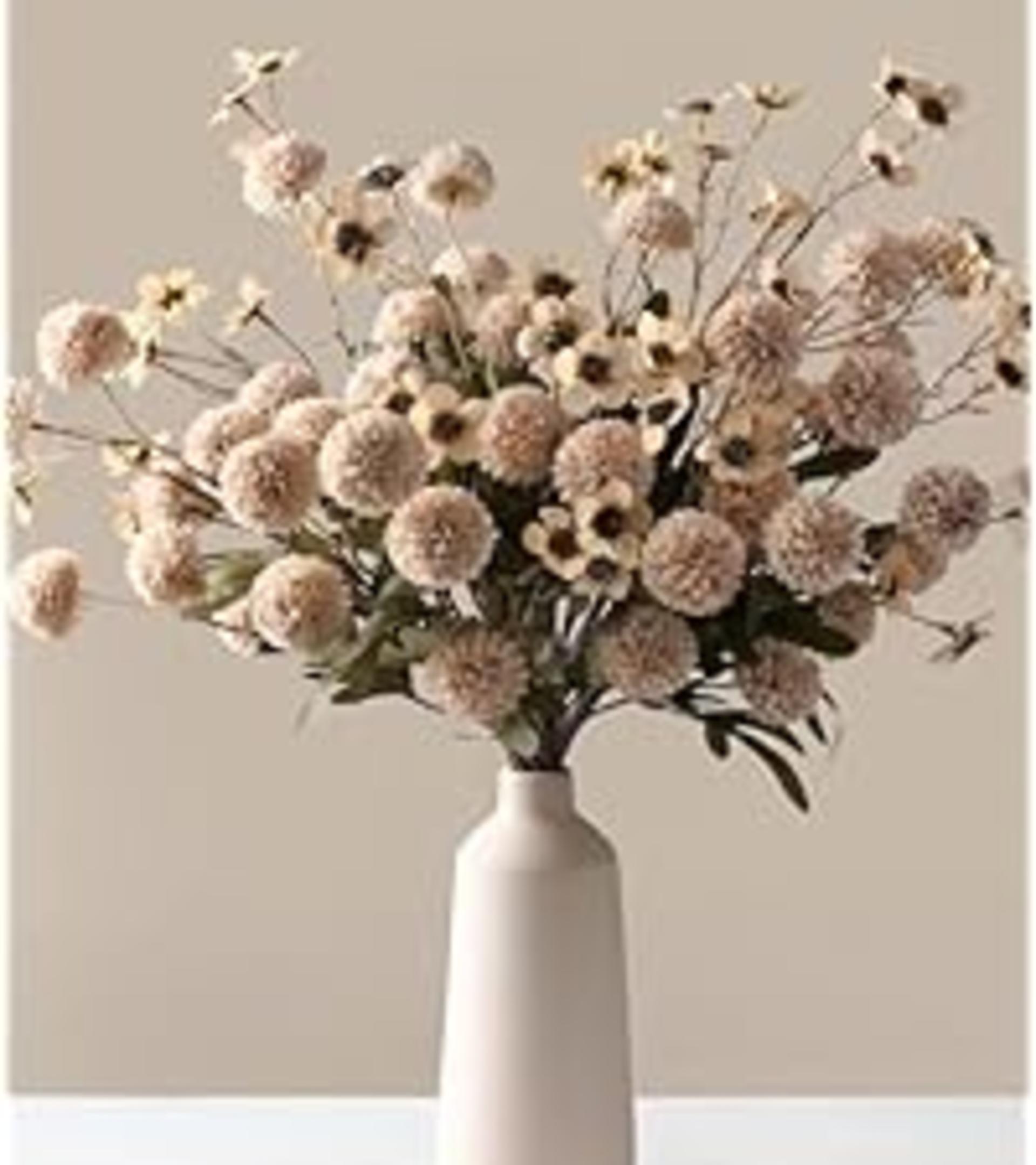12 Bundles Artificial Daisy Flowers with Eucalyptus Leaves for Outdoor Indoor Garden Decor detail 11
