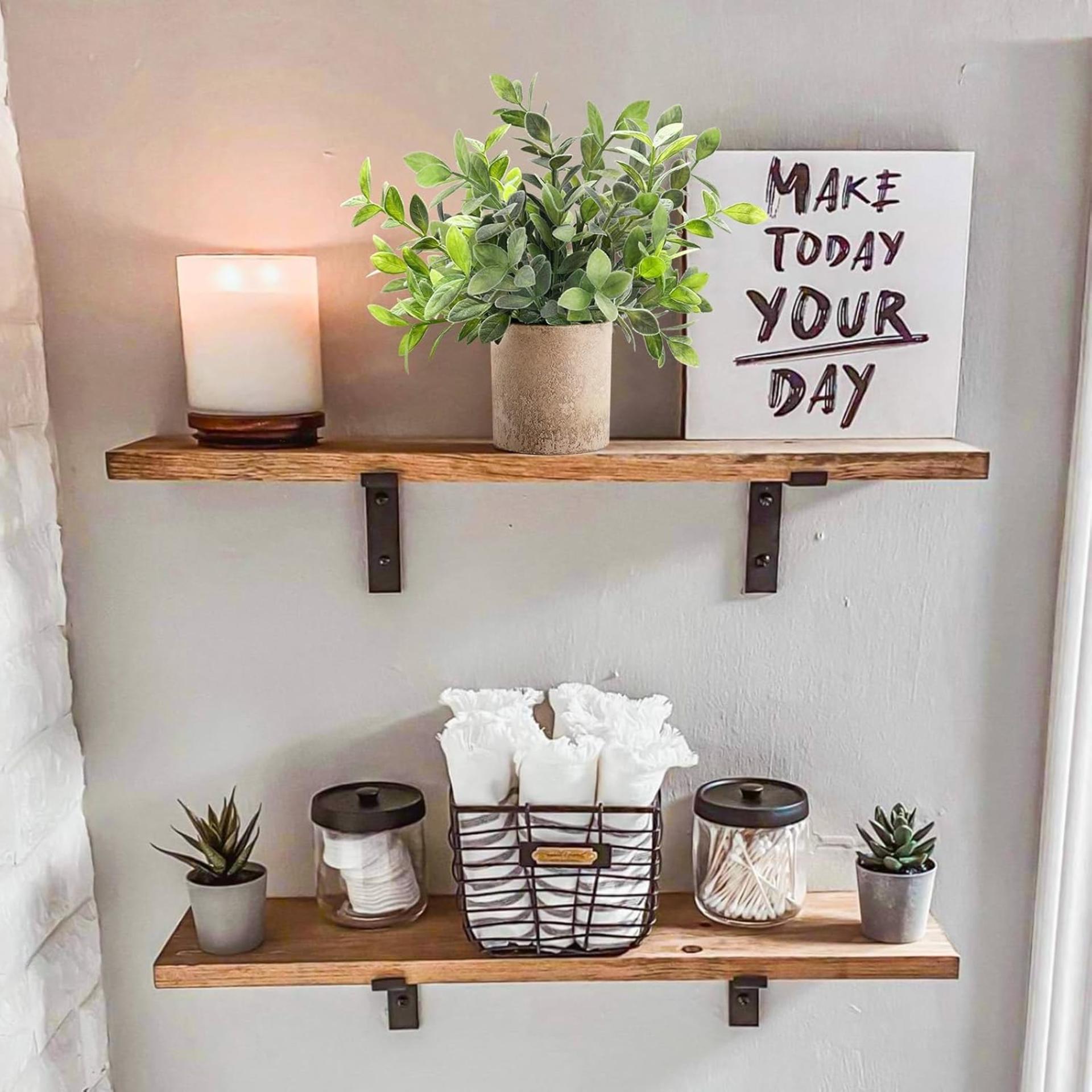 3 Pack Mini Potted Artificial Eucalyptus Plants for Home Office Shelf Farmhouse Decor - 6