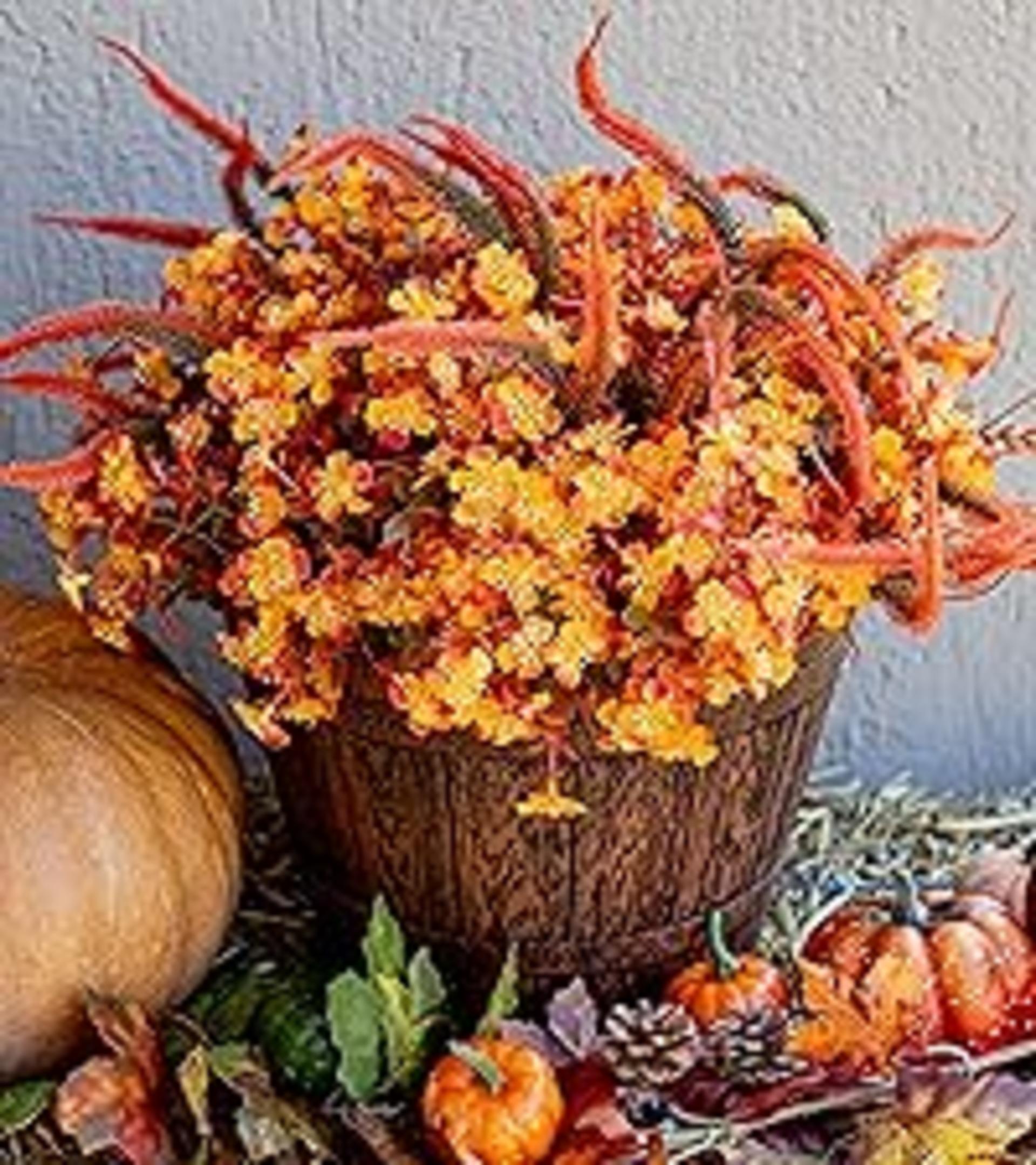 12 Bundles Artificial Fall Flowers Outdoor Fake Mums UV Resistant Faux Plastic Greenery for Garden detail 6