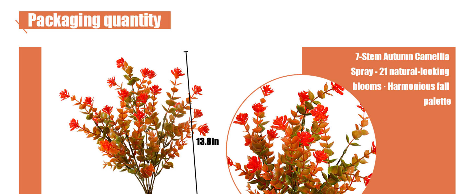 12 Bundles Artificial Mums for Outdoors, UV Resistant Faux Fall Flowers with Eucalyptus Greenery detail 2