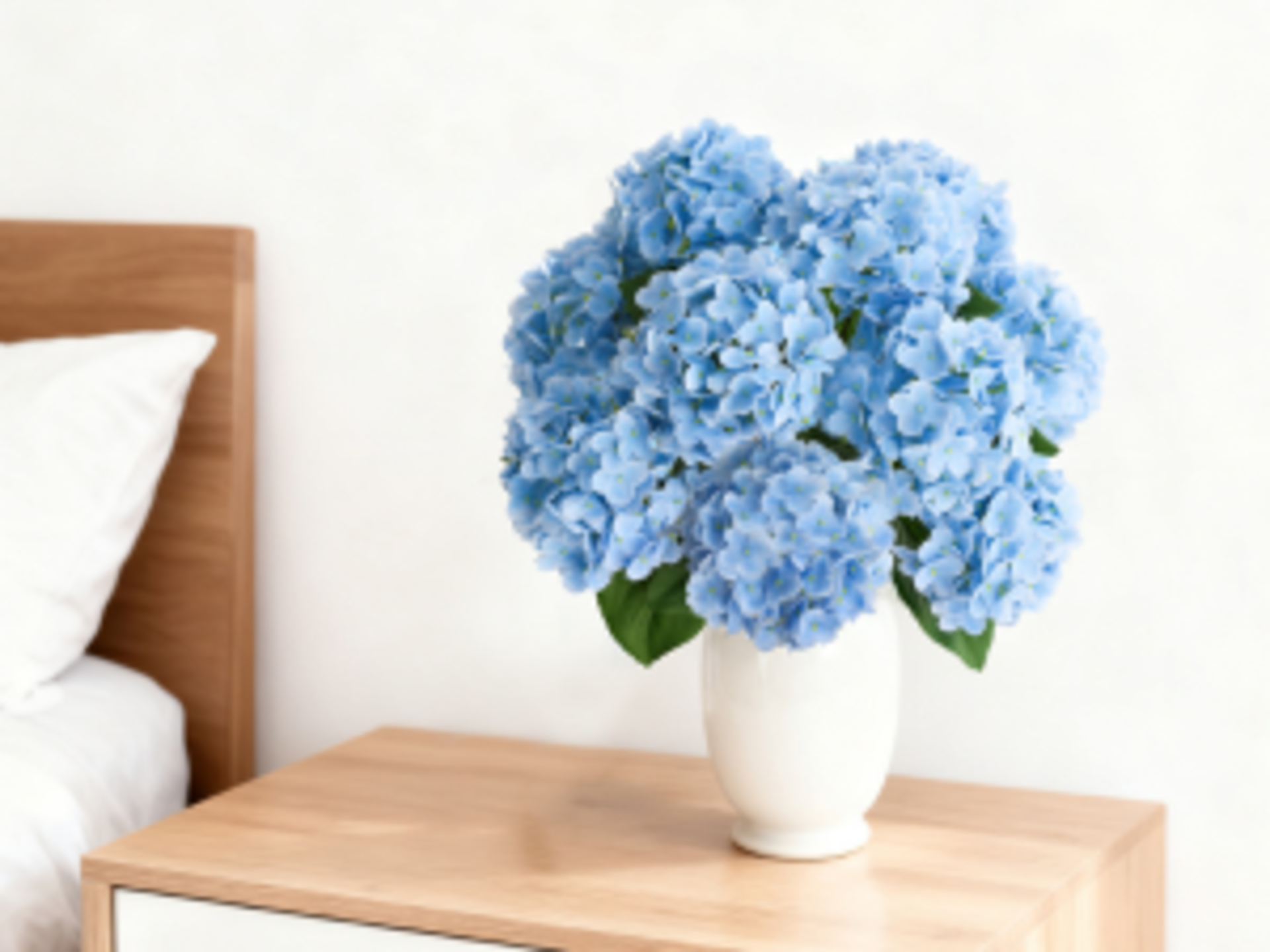 Real Touch Artificial Hydrangea Flowers, 21in Faux Silk Blooms with 5 Heads for Home Wedding Decor detail 6