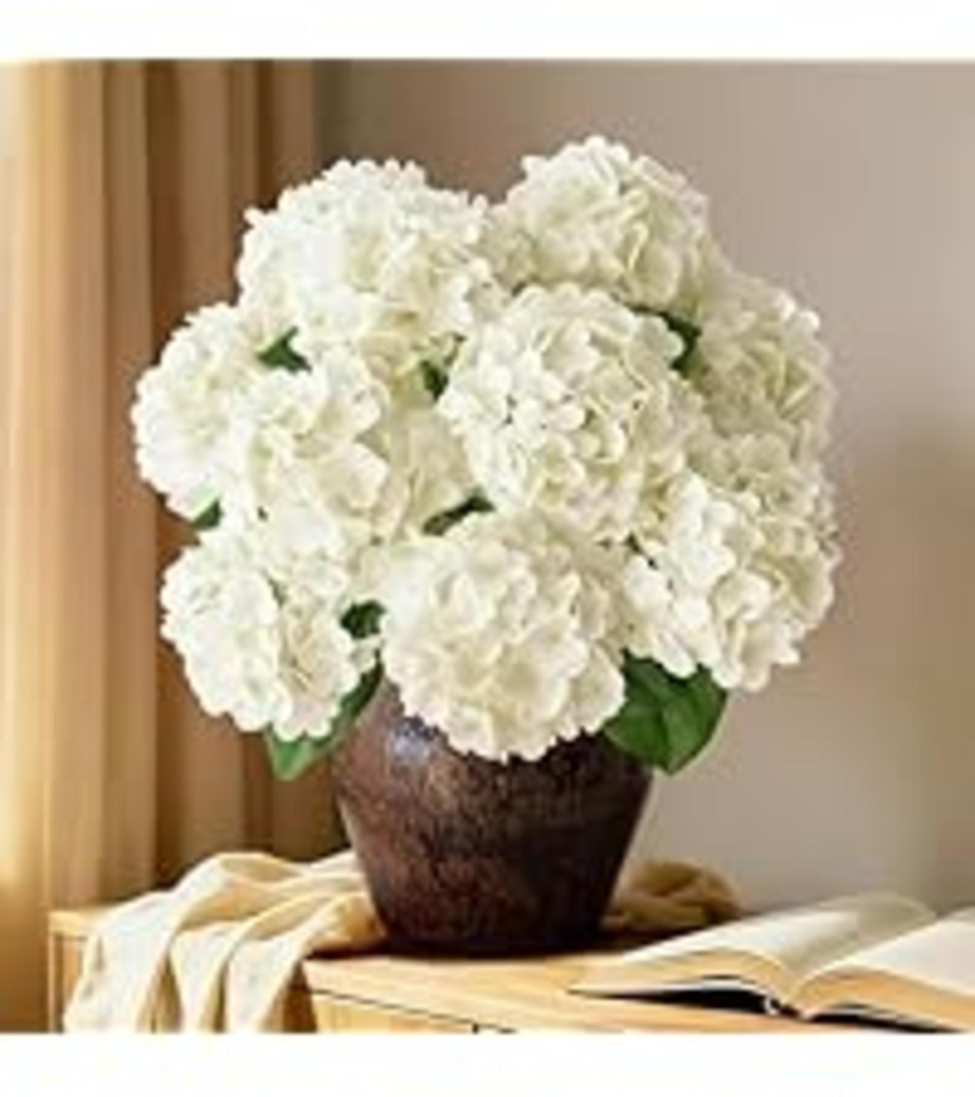 Real Touch Artificial Hydrangea Flowers, 21in Faux Silk Blooms with 5 Heads for Home Wedding Decor detail 8