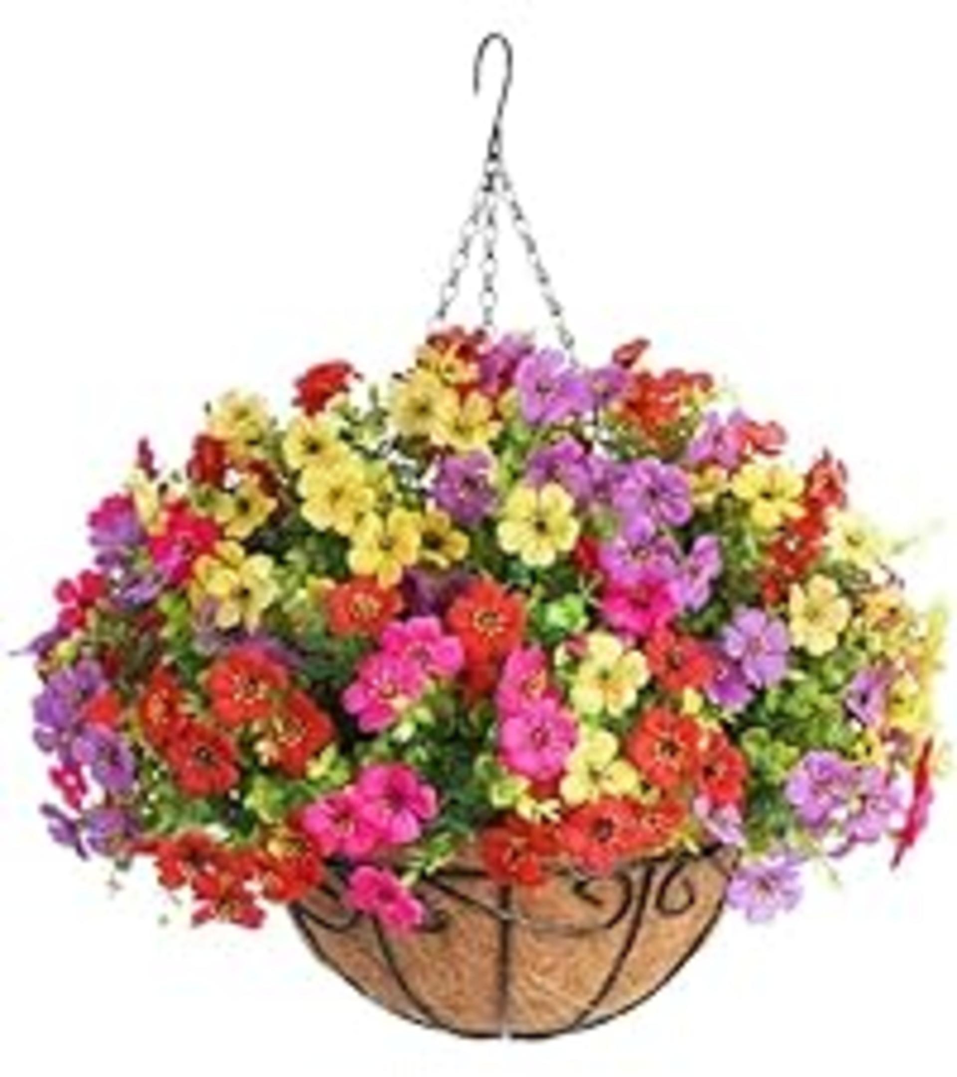 12 Bundles Artificial Flowers for Outdoors, UV Resistant Silk Daisy Faux Plants for Garden Porch detail 12
