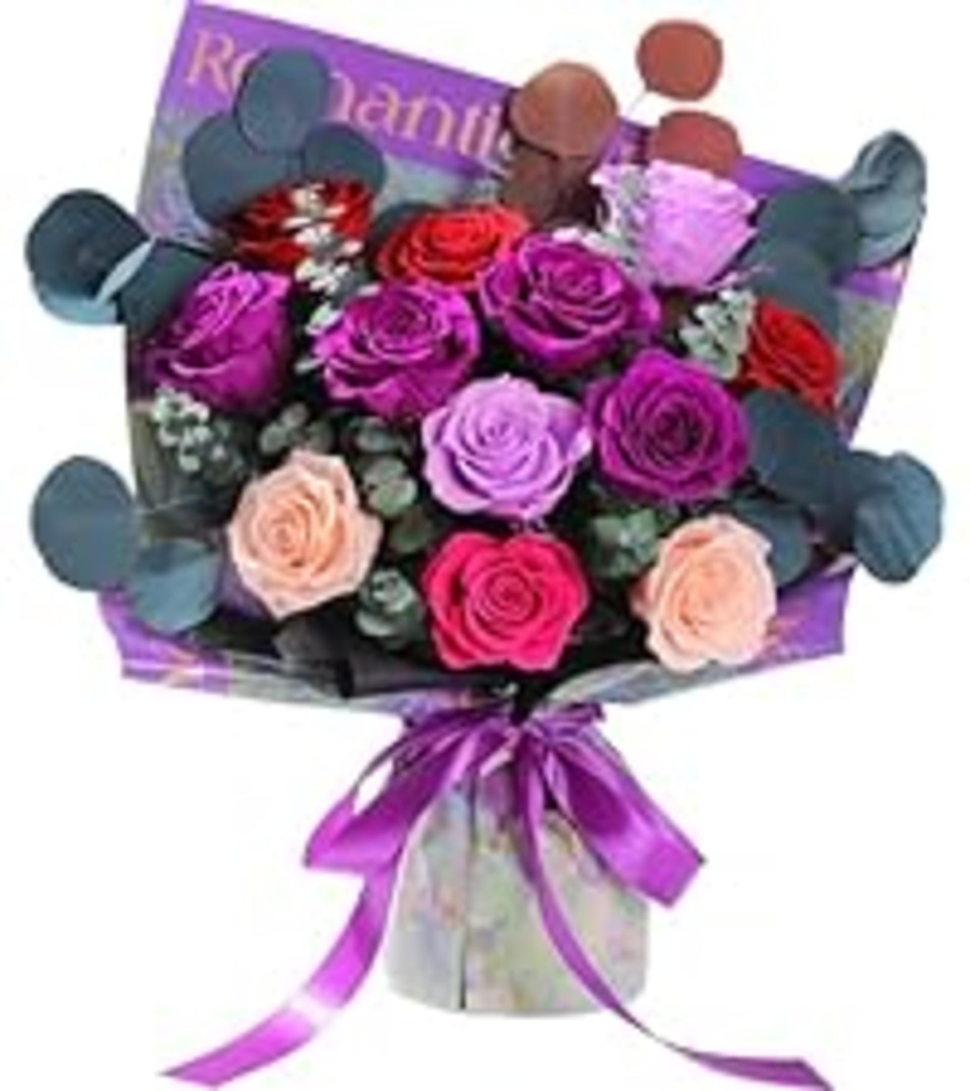 Preserved Purple Rose Bouquet, Real Flowers That Last 1-3 Years, Birthday Gifts for Women detail 13