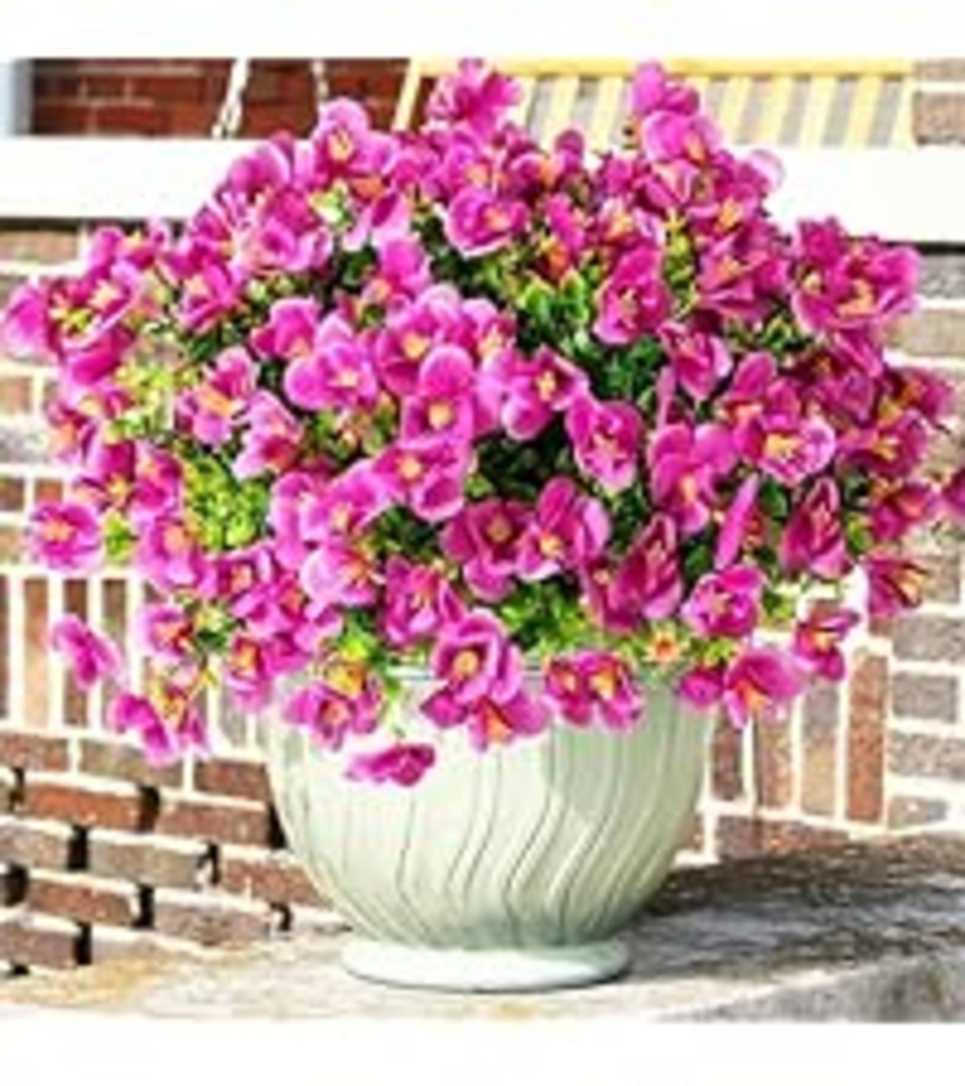 16 Bundles UV Resistant Artificial Pansy Flowers for Outdoor Window Box and Patio Decor detail 10