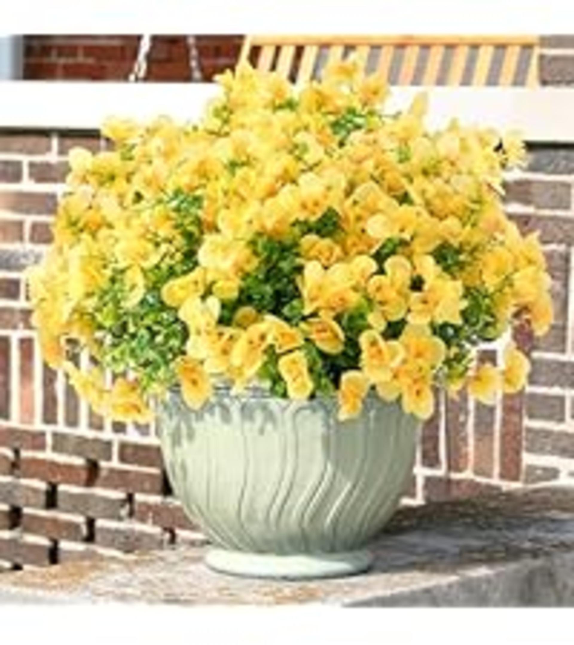 16 Bundles UV Resistant Artificial Pansy Flowers for Outdoor Window Box and Patio Decor detail 11