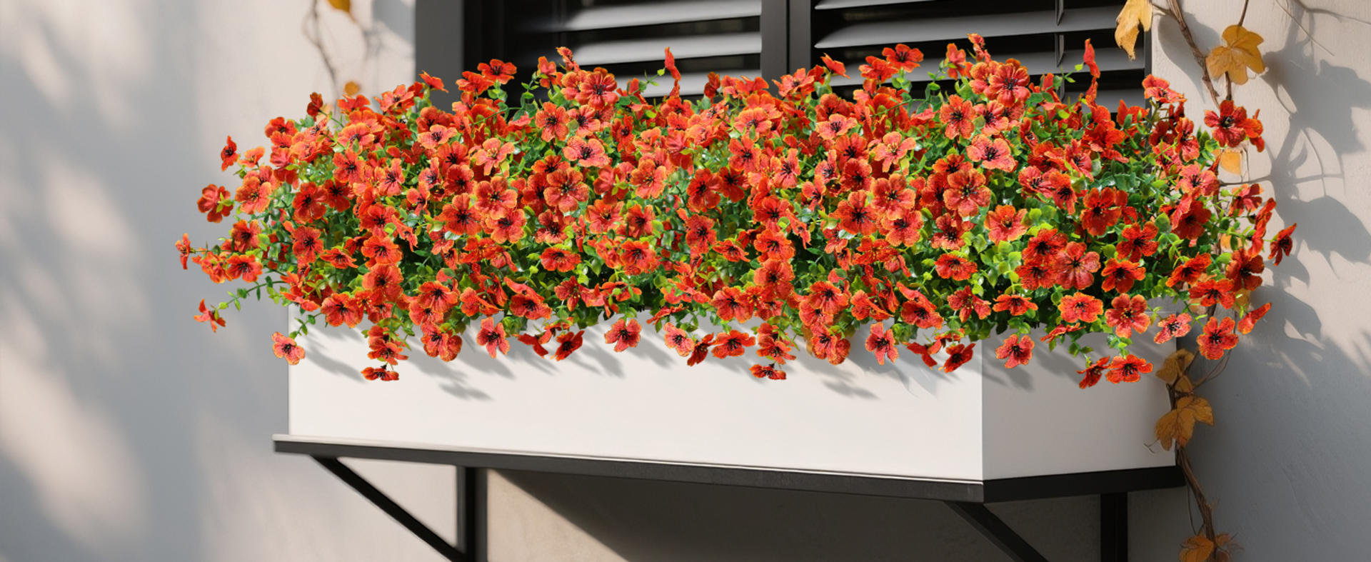 12 Bundles Artificial Fall Mums Flowers, UV Resistant Faux Silk Daisy for Outdoor Porch Garden detail 5