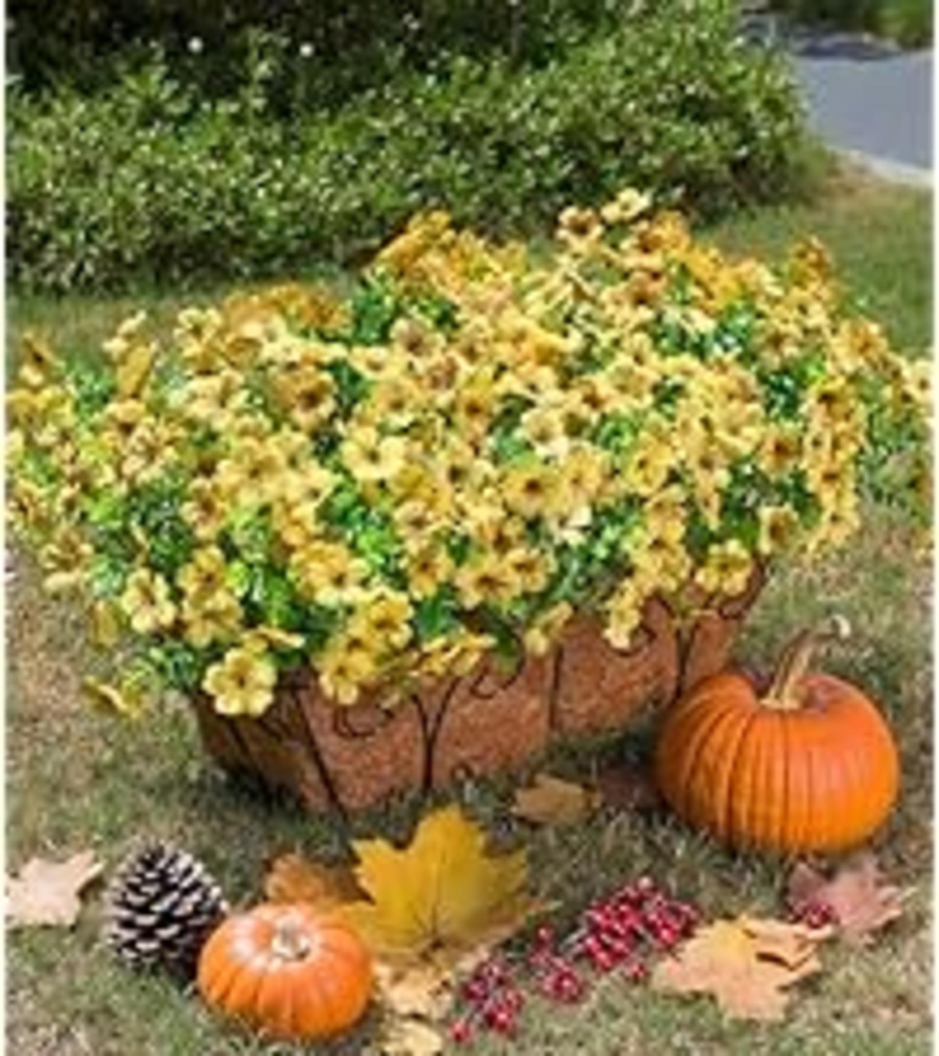 12 Bundles Artificial Fall Mums Flowers, UV Resistant Faux Silk Daisy for Outdoor Porch Garden detail 12