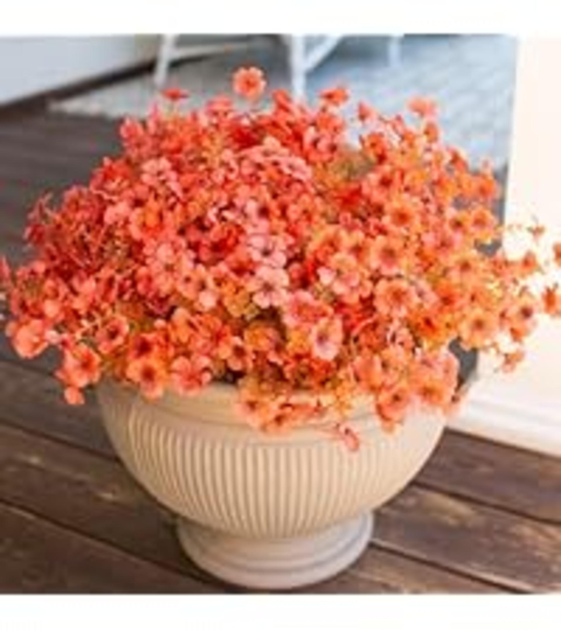 12 Bundles Artificial Fall Mums Flowers, UV Resistant Faux Silk Daisy for Outdoor Porch Garden detail 15