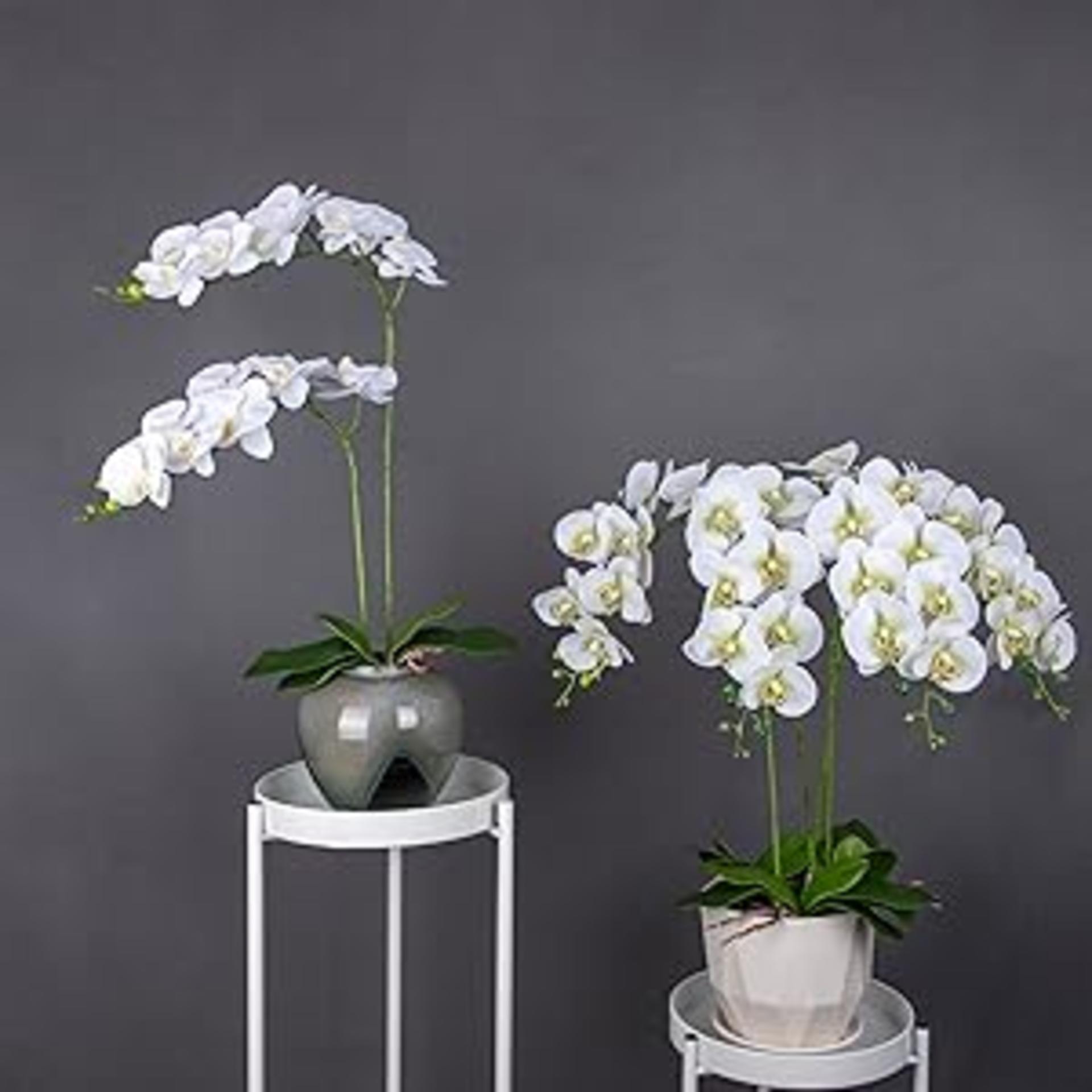 Real Touch Artificial Orchid Stems 38" Large Latex Phalaenopsis Branches, 2pcs detail 2