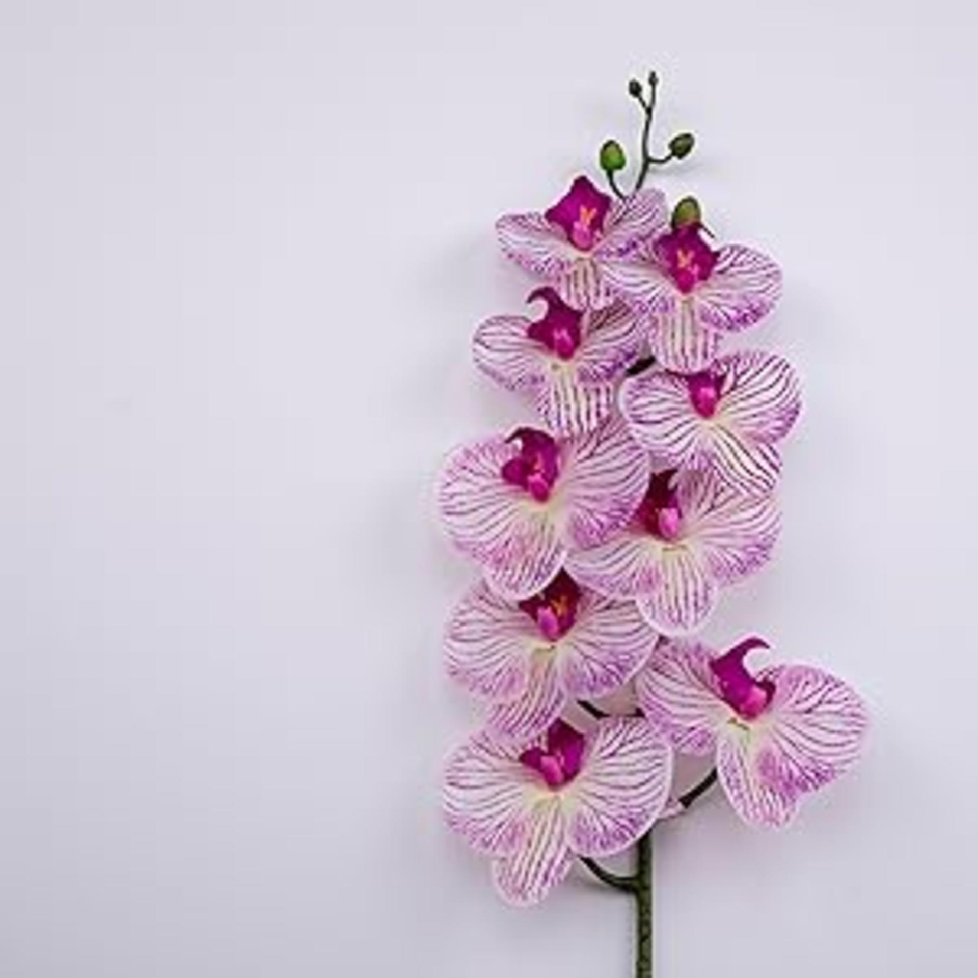 Real Touch Artificial Orchid Stems 38" Large Latex Phalaenopsis Branches, 2pcs detail 7