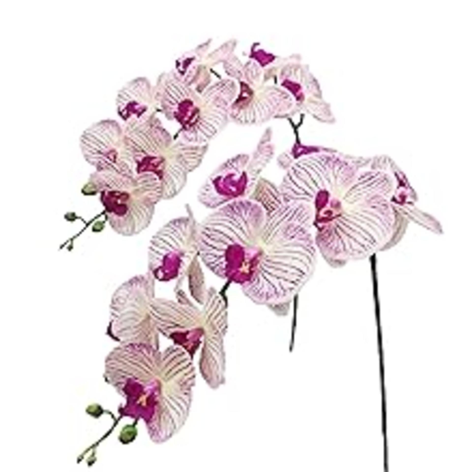 Real Touch Artificial Orchid Stems 38" Large Latex Phalaenopsis Branches, 2pcs detail 14