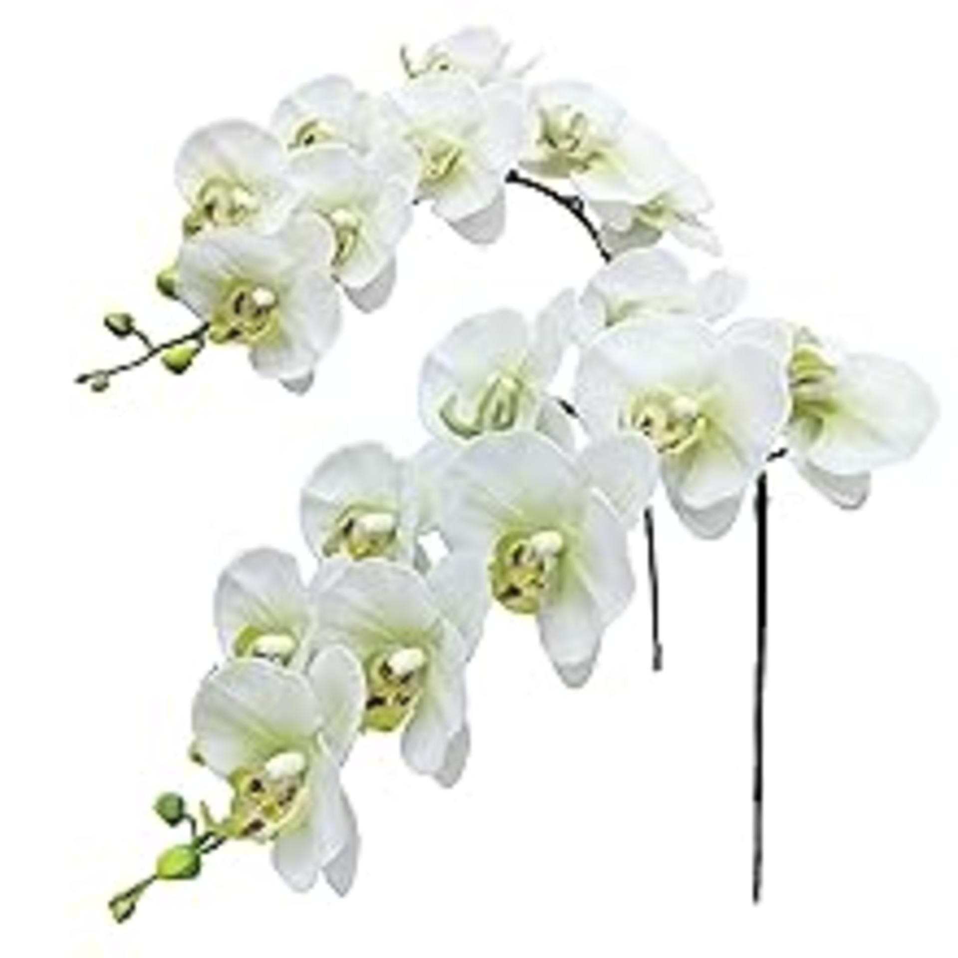 Real Touch Artificial Orchid Stems 38" Large Latex Phalaenopsis Branches, 2pcs detail 15