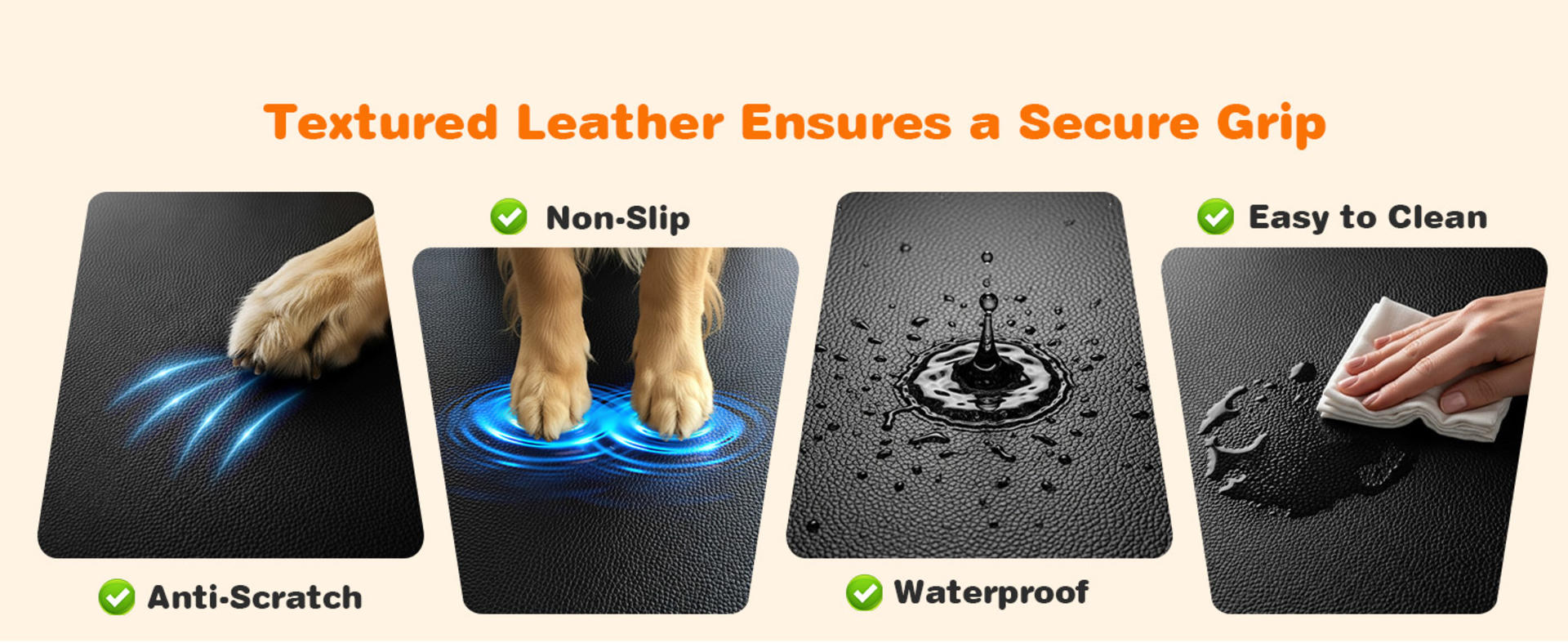Hard Bottom Dog Car Seat Cover, 100% Waterproof Back Seat Extender Hammock for SUVs and Trucks detail 7