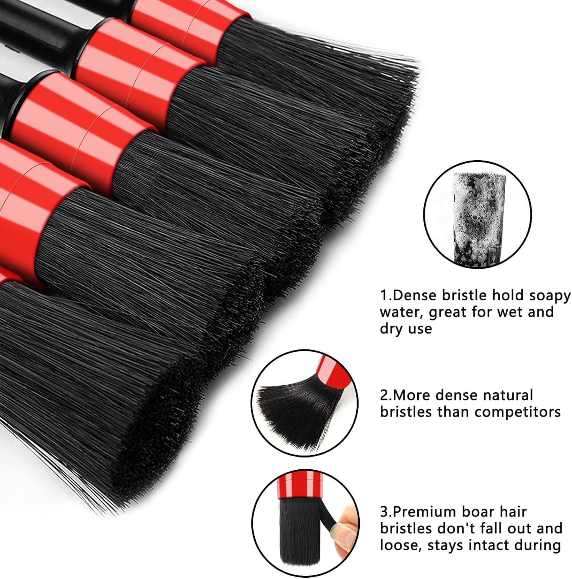 10pcs Auto Car Detailing Brush Set for Interior and Exterior Cleaning - 2