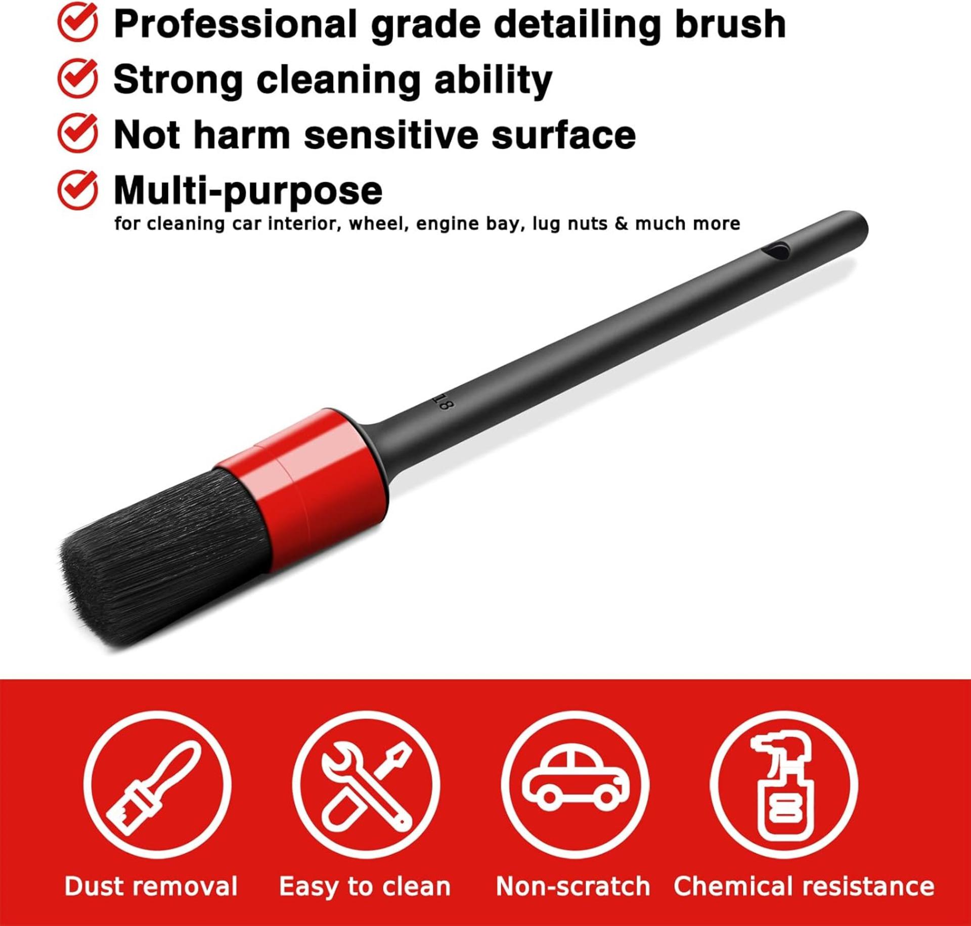10pcs Auto Car Detailing Brush Set for Interior and Exterior Cleaning - 4