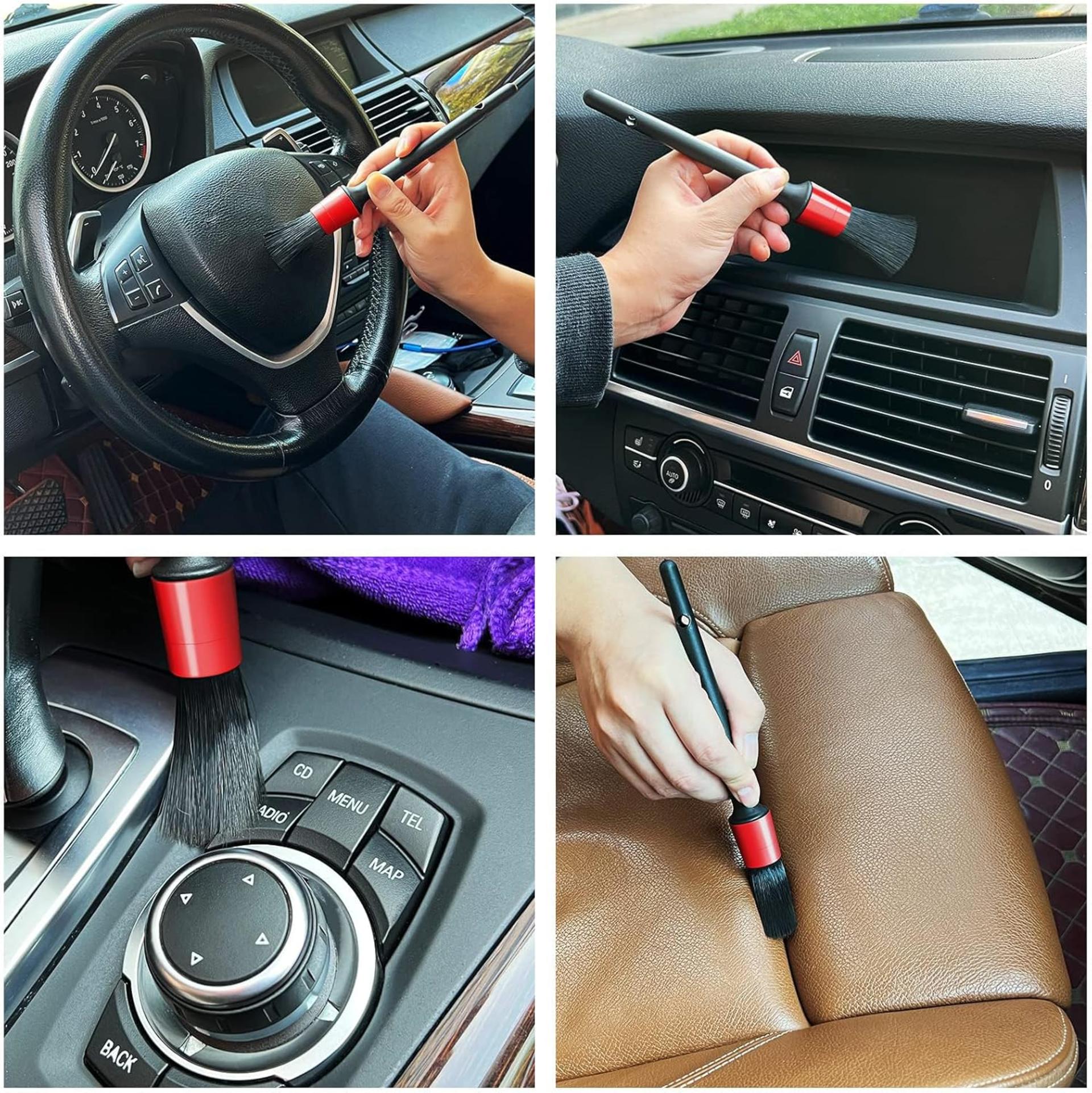 10pcs Auto Car Detailing Brush Set for Interior and Exterior Cleaning - 6
