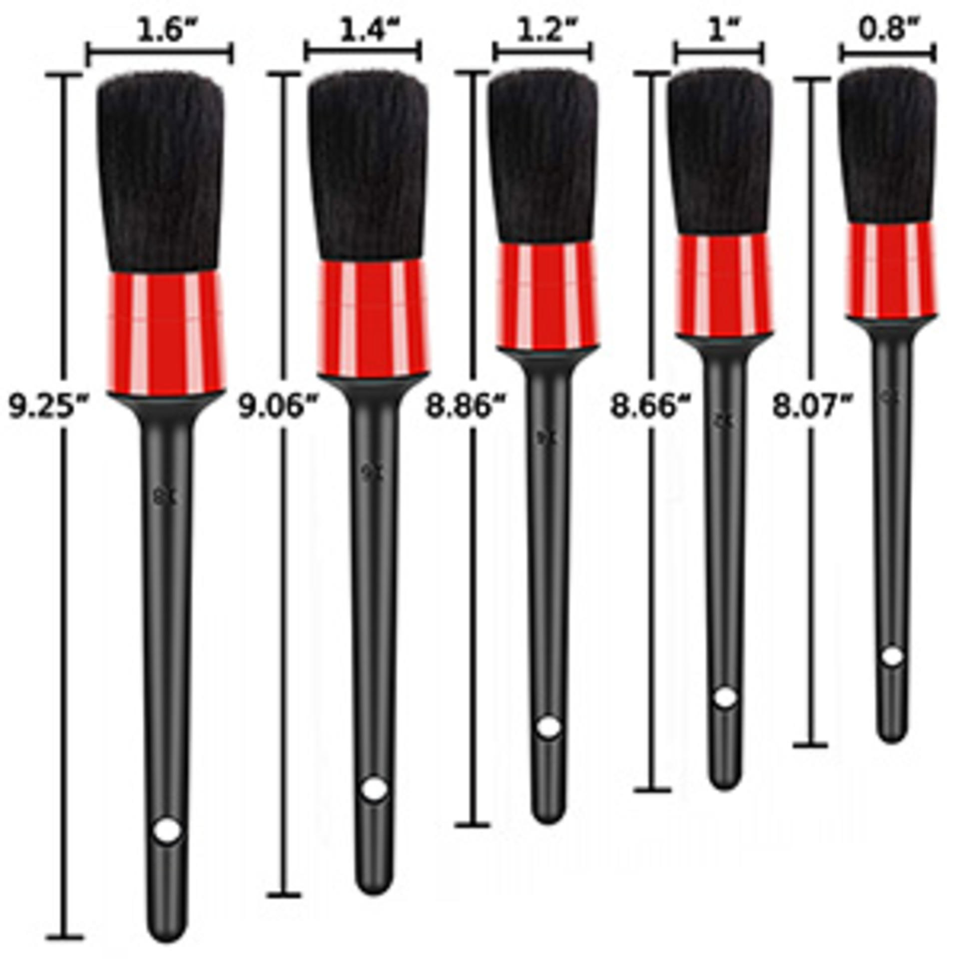 10pcs Auto Car Detailing Brush Set for Interior and Exterior Cleaning detail 4