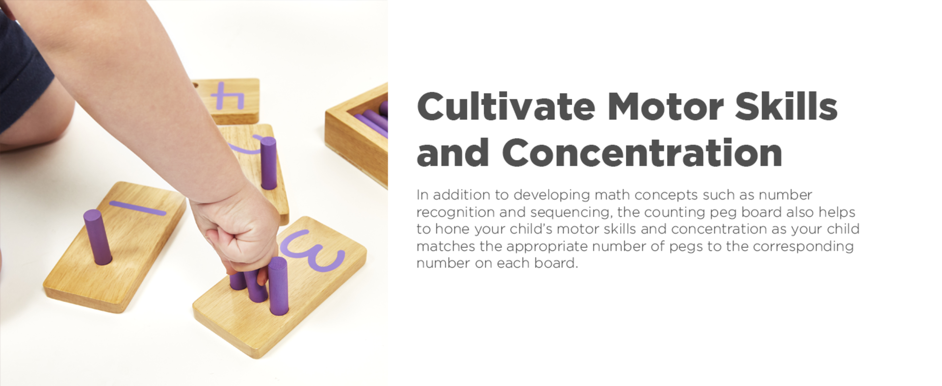 Counting Peg Boards - Wooden Math Manipulatives for Kids Learning and Education detail 3