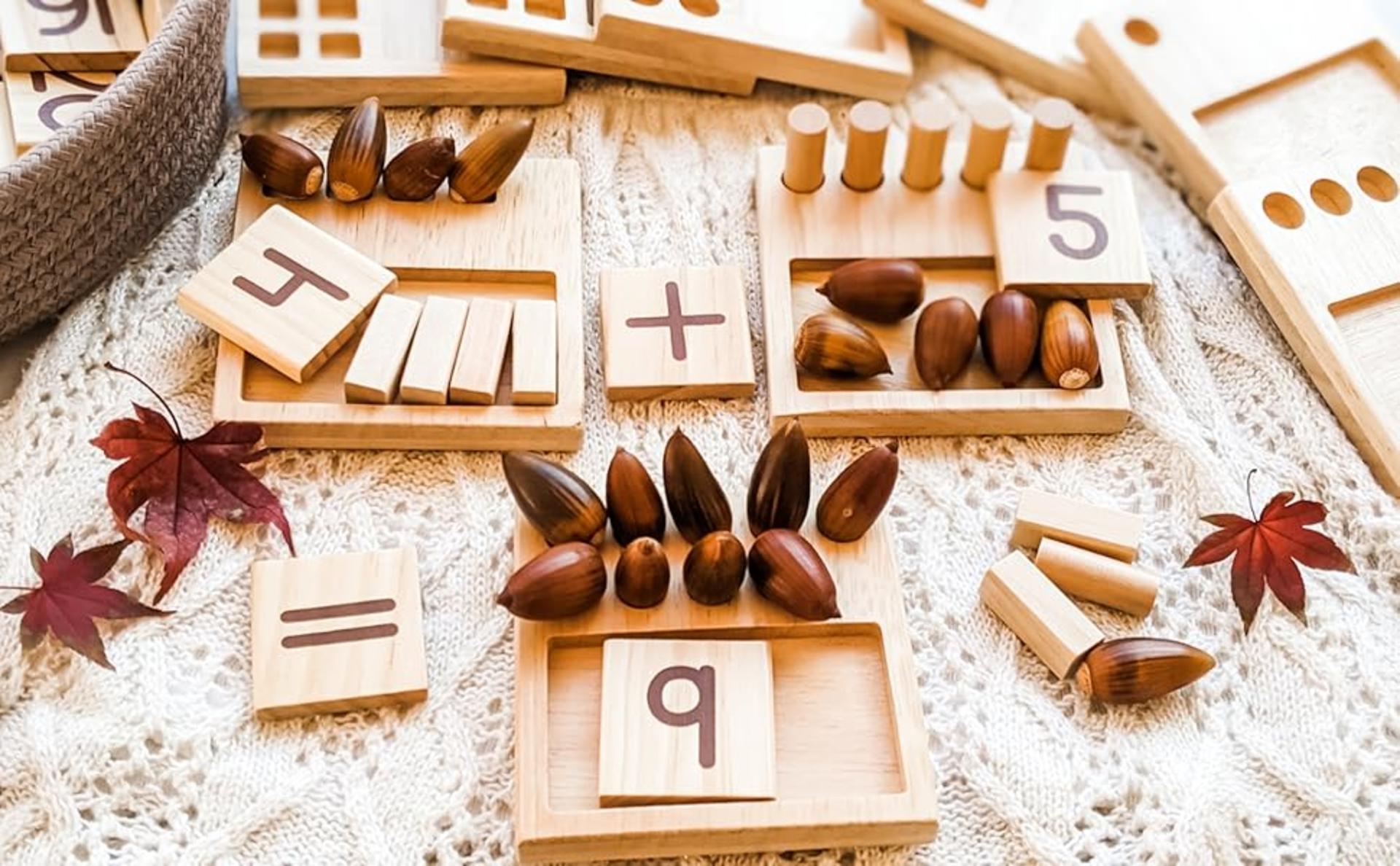 Counting Pegs Board Set - Ten Frame Math Game with Addition and Subtraction Flash Cards detail 1