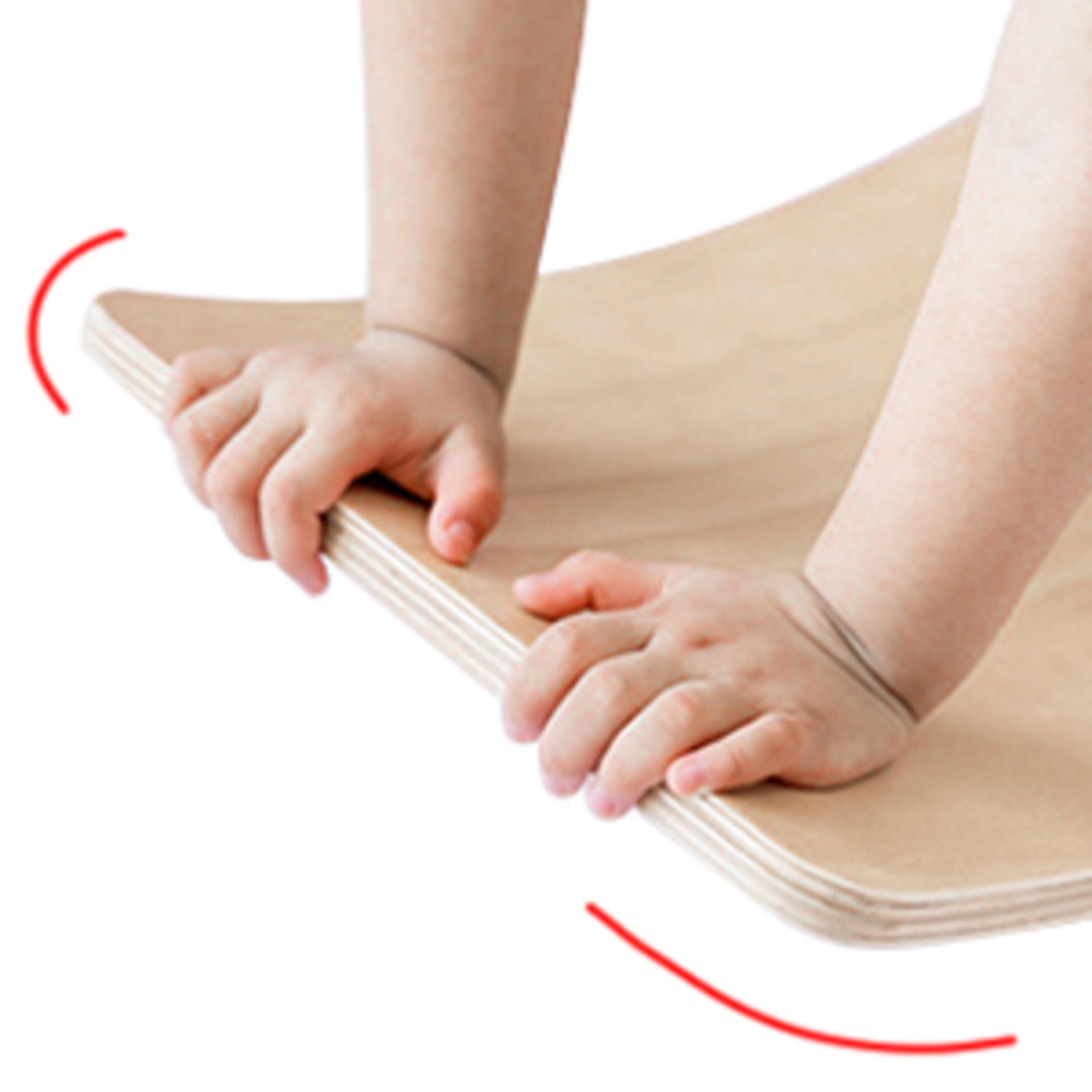 Wooden Wobble Balance Board - Montessori Rocker Toy for Kids and Adults, Natural Wood detail 5