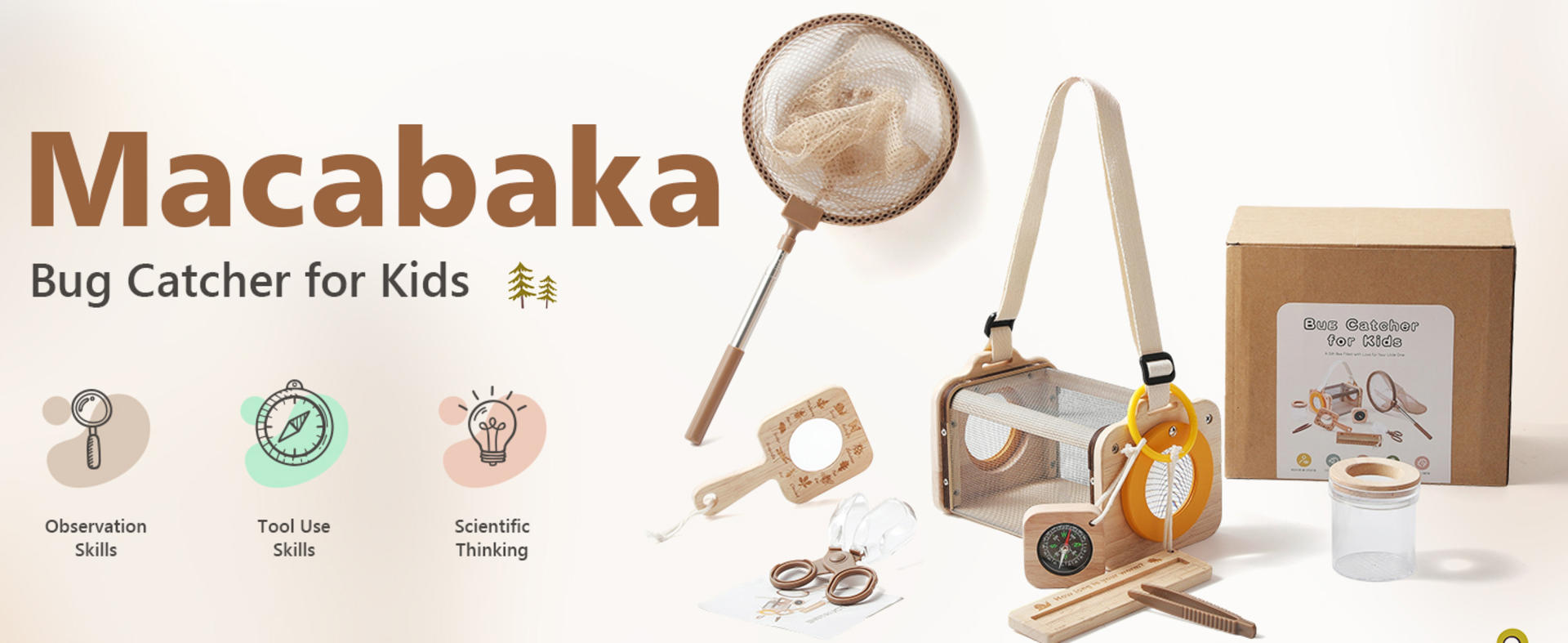 8-in-1 Montessori Wooden Bug Catcher Kit - STEM Outdoor Explorer Set for Kids detail 1