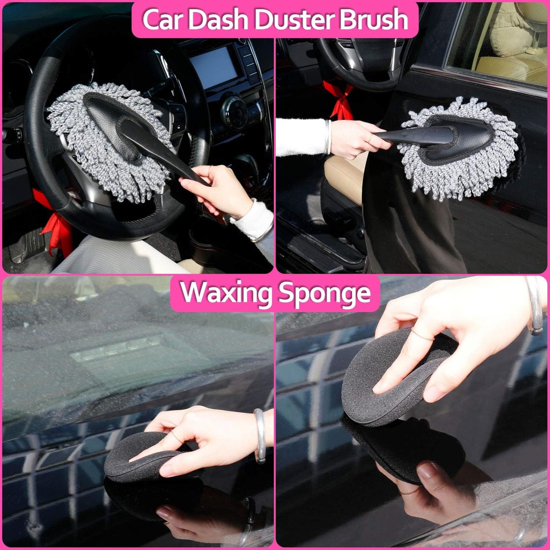 17pcs Pink Car Detailing Cleaning Kit for Women, Professional Auto Wash Set for Cars, SUVs & Trucks - 4