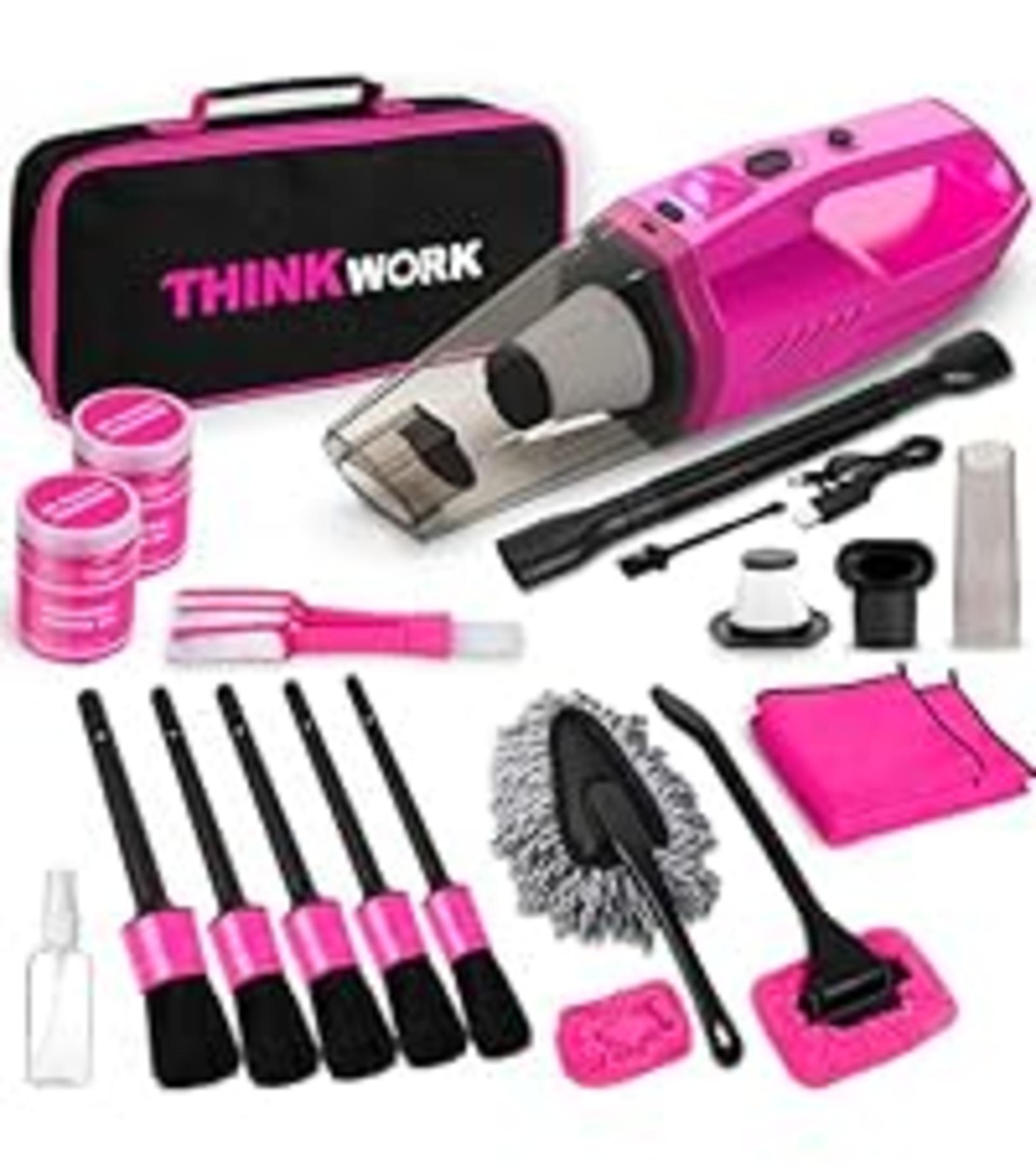17pcs Pink Car Detailing Cleaning Kit for Women, Professional Auto Wash Set for Cars, SUVs & Trucks detail 12
