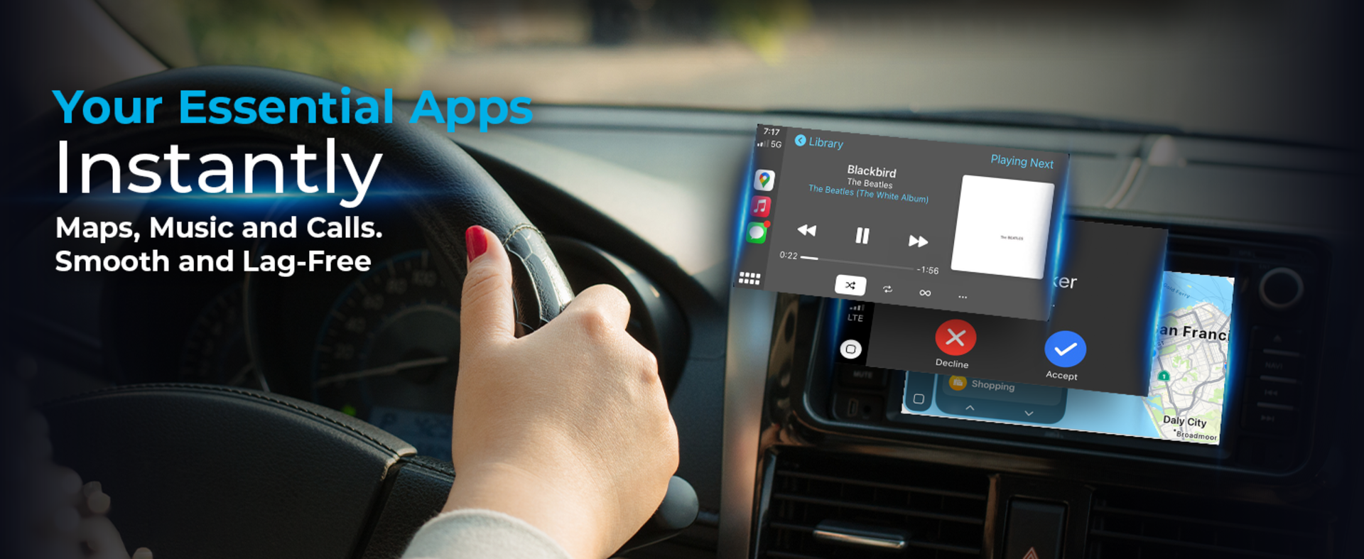 2-in-1 Wireless CarPlay and Android Auto Adapter with Ultra-Speed Chip and Bluetooth 5.3 detail 4