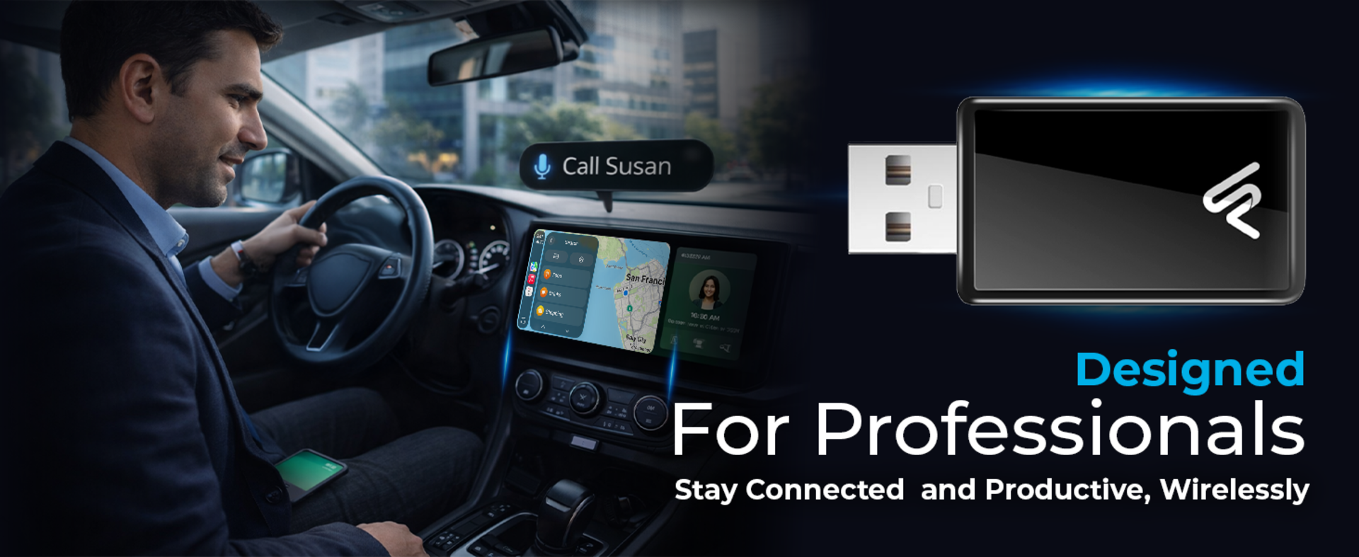 2-in-1 Wireless CarPlay and Android Auto Adapter with Ultra-Speed Chip and Bluetooth 5.3 detail 5