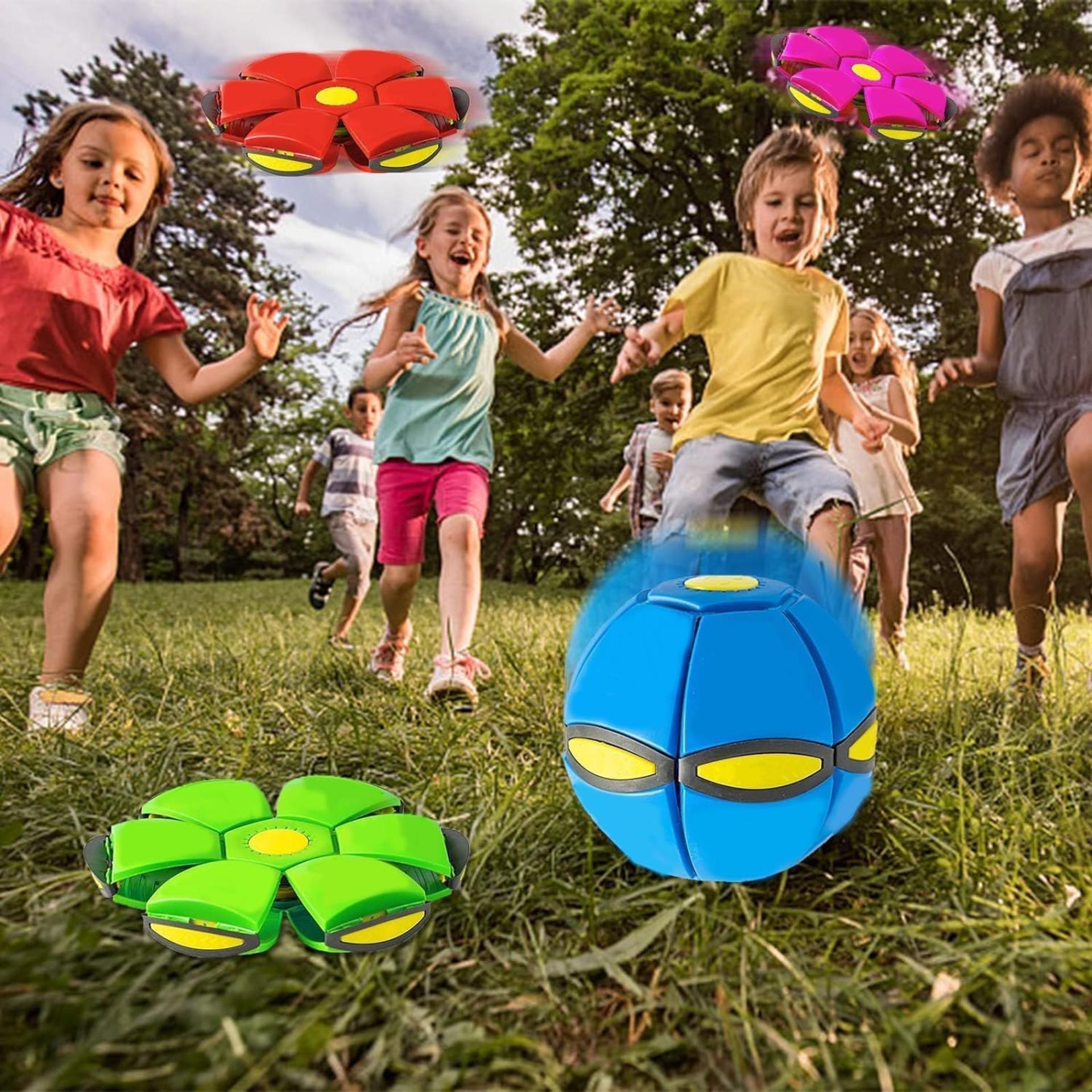 2-in-1 Magic Metaball Flying Saucer with 6 LED Lights for Kids - 8
