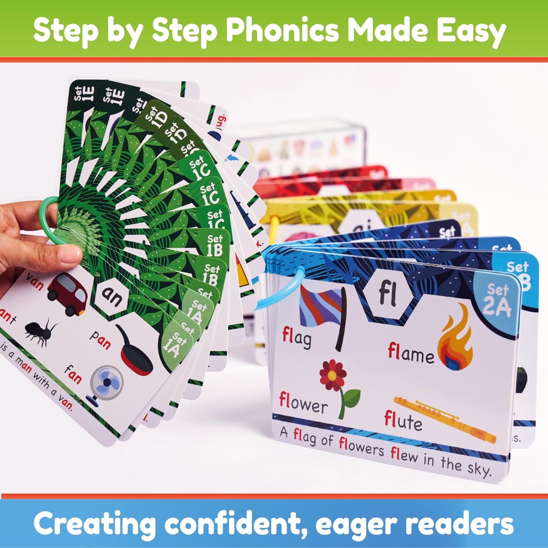 Phonics Flash Cards for Kids - Learn to Read in 20 Stages for Kindergarten to 2nd Grade - 2