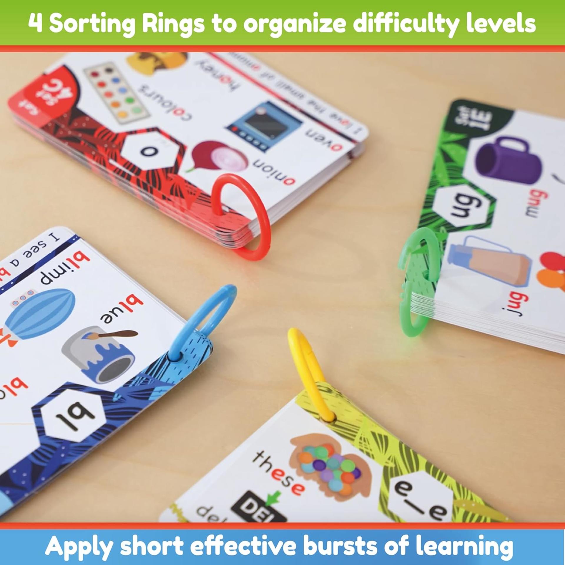 Phonics Flash Cards for Kids - Learn to Read in 20 Stages for Kindergarten to 2nd Grade - 7