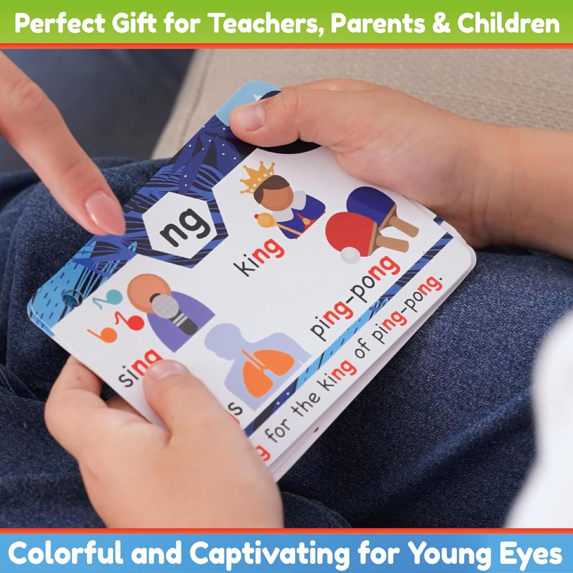 Phonics Flash Cards for Kids - Learn to Read in 20 Stages for Kindergarten to 2nd Grade - 8