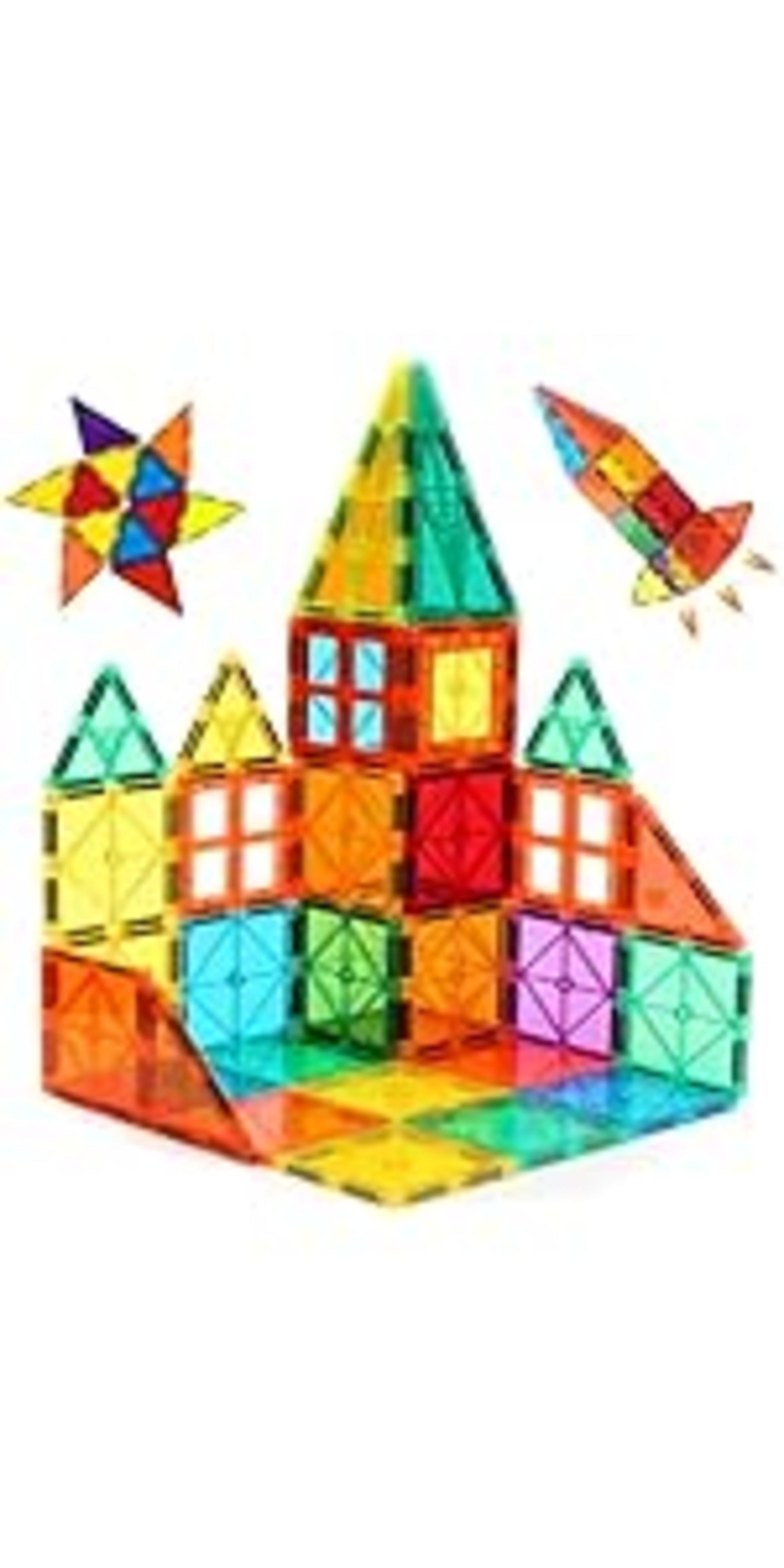 100PCS Magnetic Tiles Building Blocks, STEM Magnets Construction Toy Set for Kids detail 14