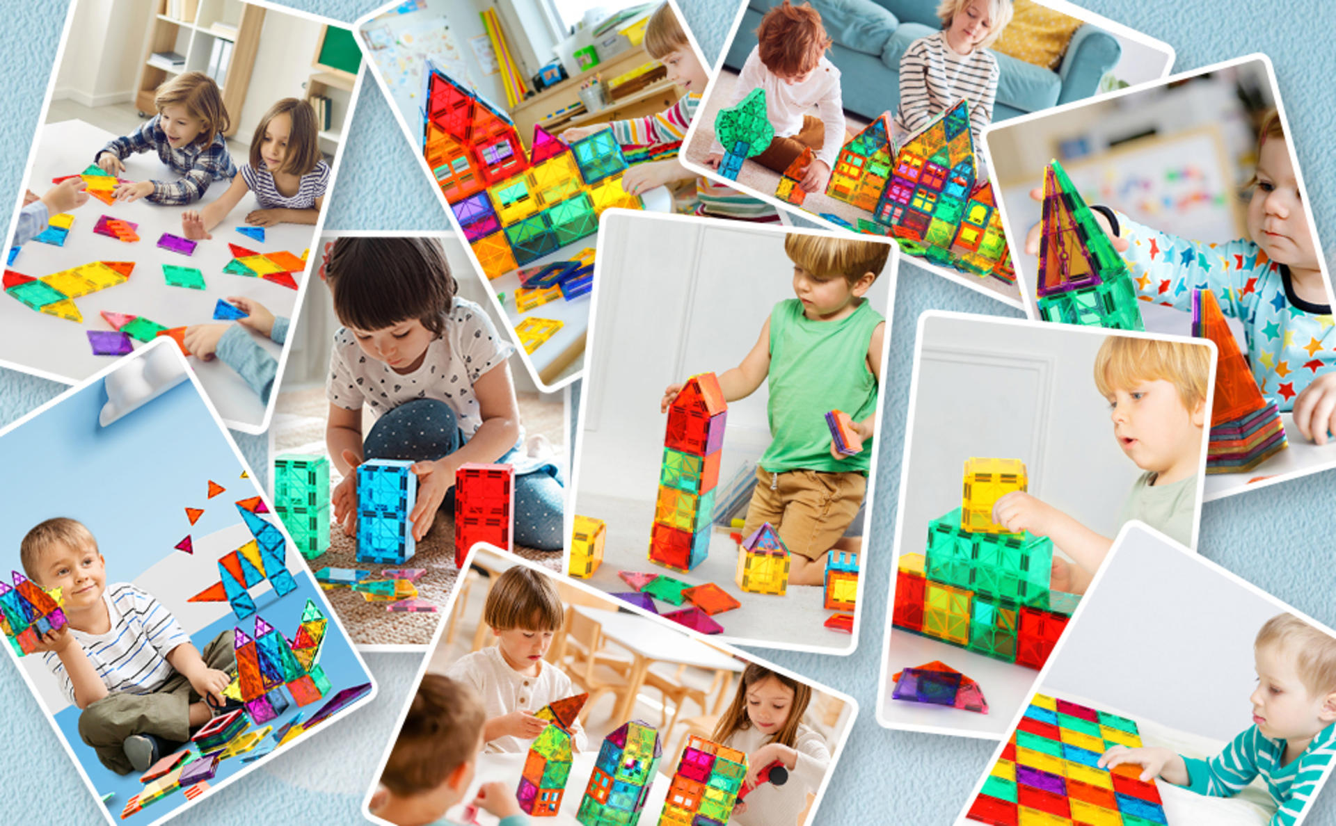 Deluxe 136 PCS Magnetic Tiles Building Blocks Set with 2 Cars for Kids detail 1