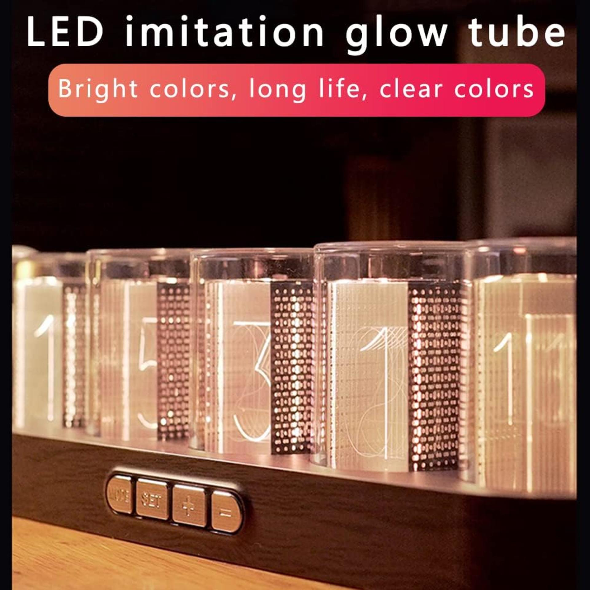 Retro RGB Imitation Nixie Tube Clock with 16 Million Colors and 9 Display Modes - 3