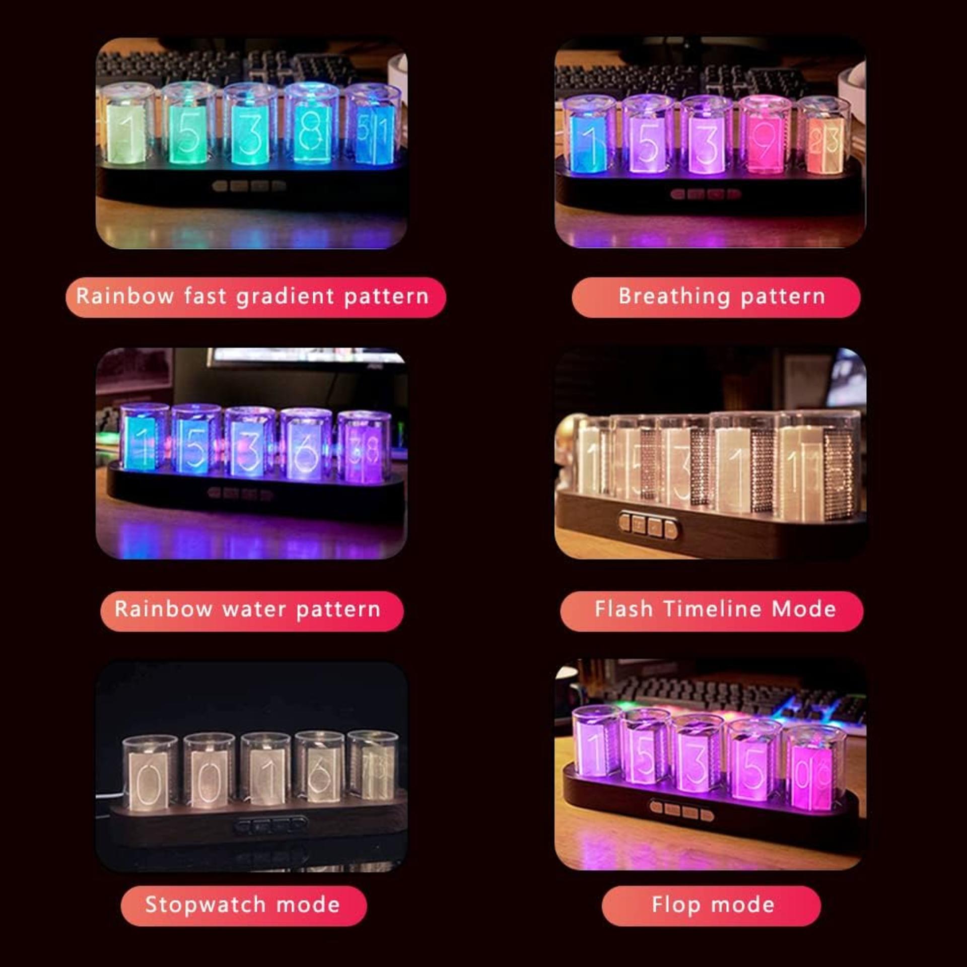 Retro RGB Imitation Nixie Tube Clock with 16 Million Colors and 9 Display Modes - 4