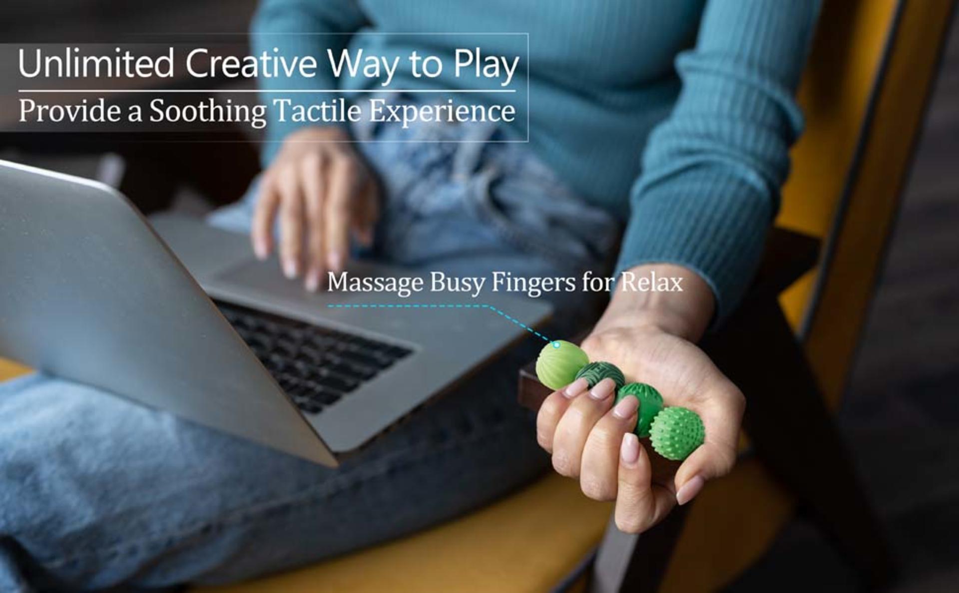 Silicone Magnetic Balls Fidget Toys for Stress Relief, 4PCS Sensory Desk Gadgets for ADHD & Anxiety detail 3