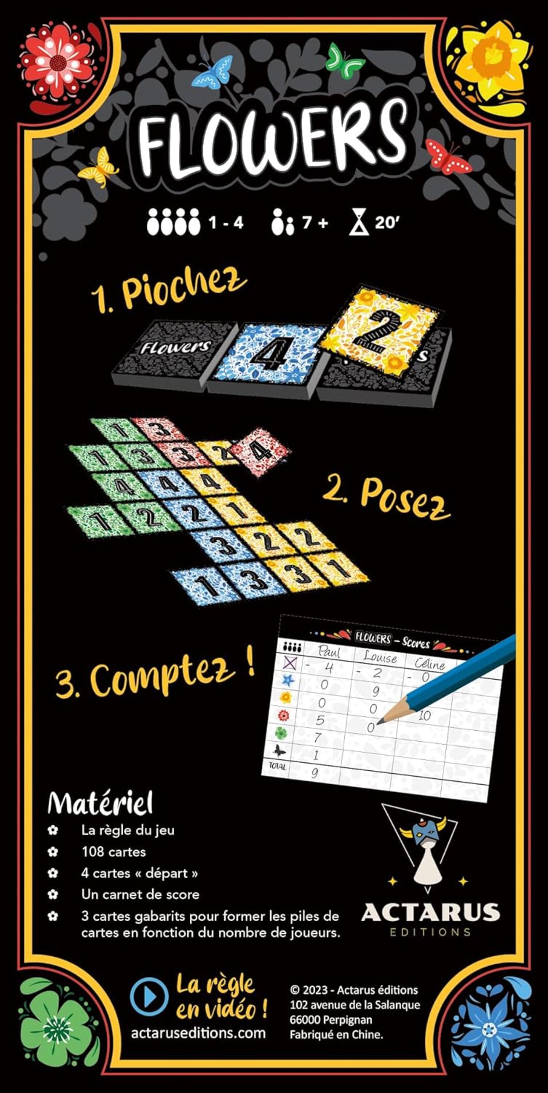 Flowers Card Game - Fast-Paced Color-Matching Strategy Game for Families & Kids - 3