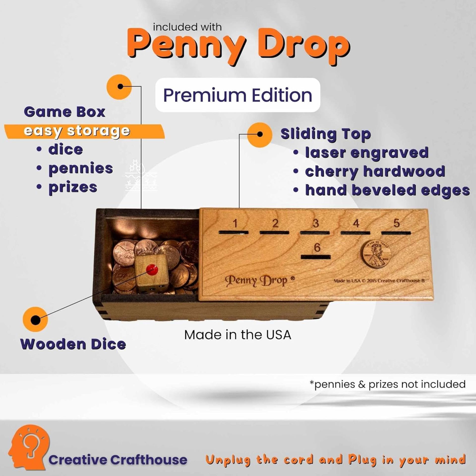 Penny Drop Game Premium Version - Handmade Wooden Dice Game for Family Fun - 7