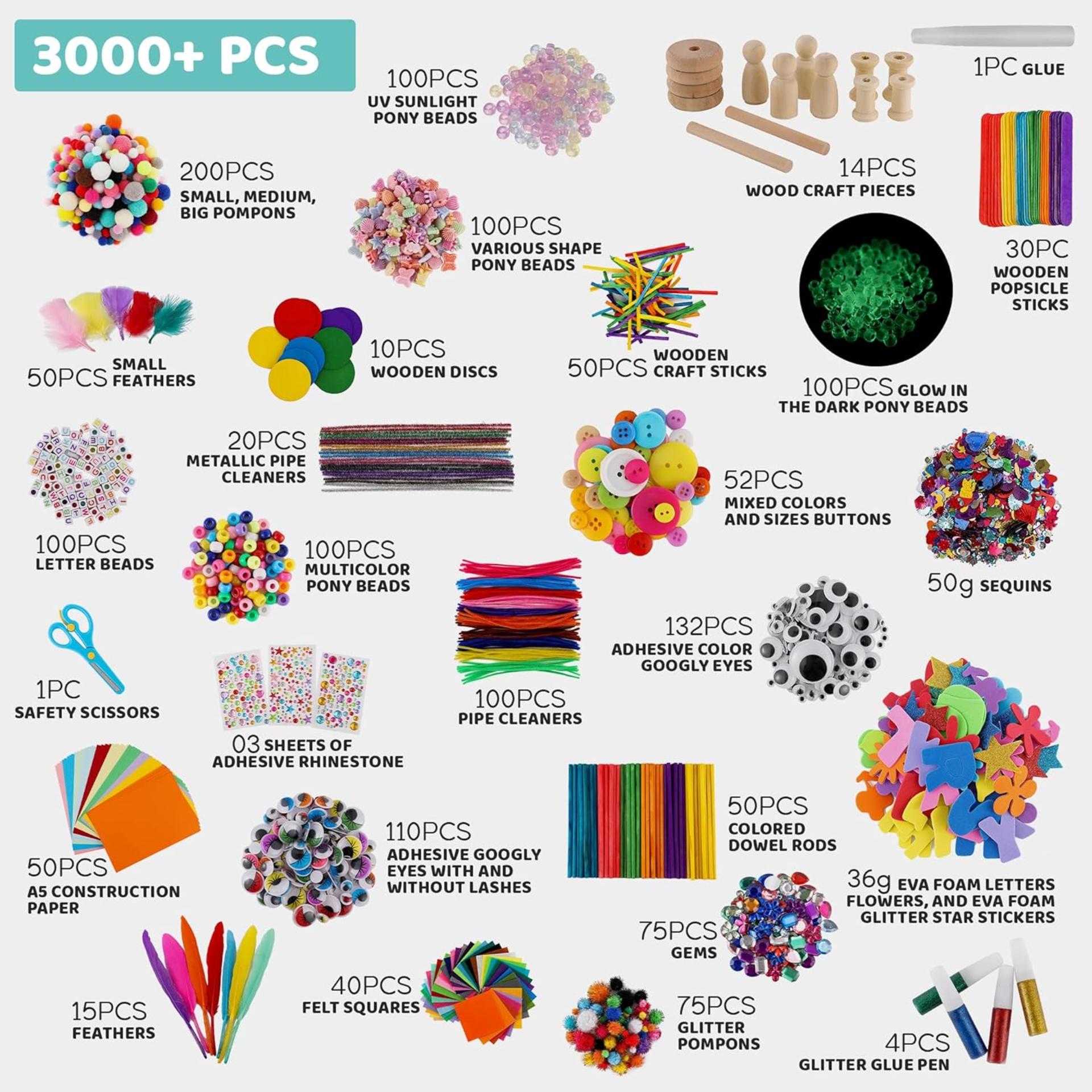 3000+ Pcs Ultimate Arts and Crafts Supplies Kit with 99 Activities Book for Kids - 6