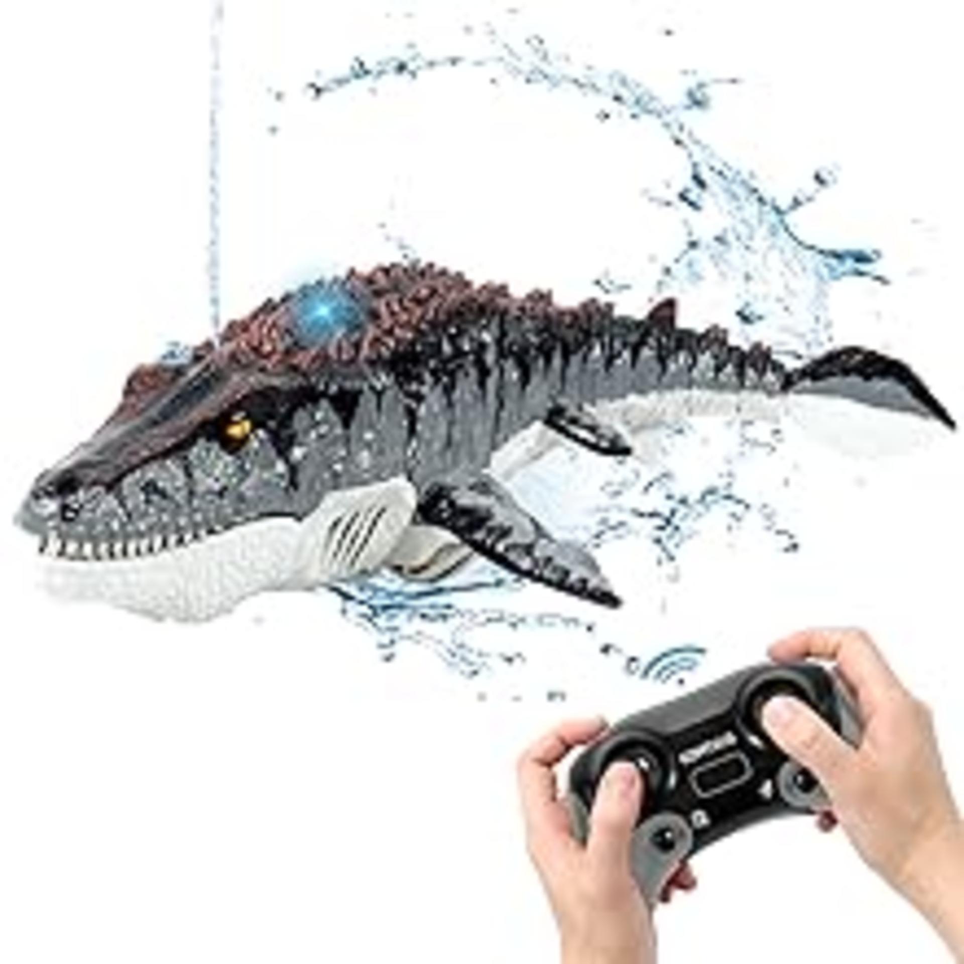 Remote Control Mosasaurus Water Toy with Spray and Lights for Pools and Lakes detail 2