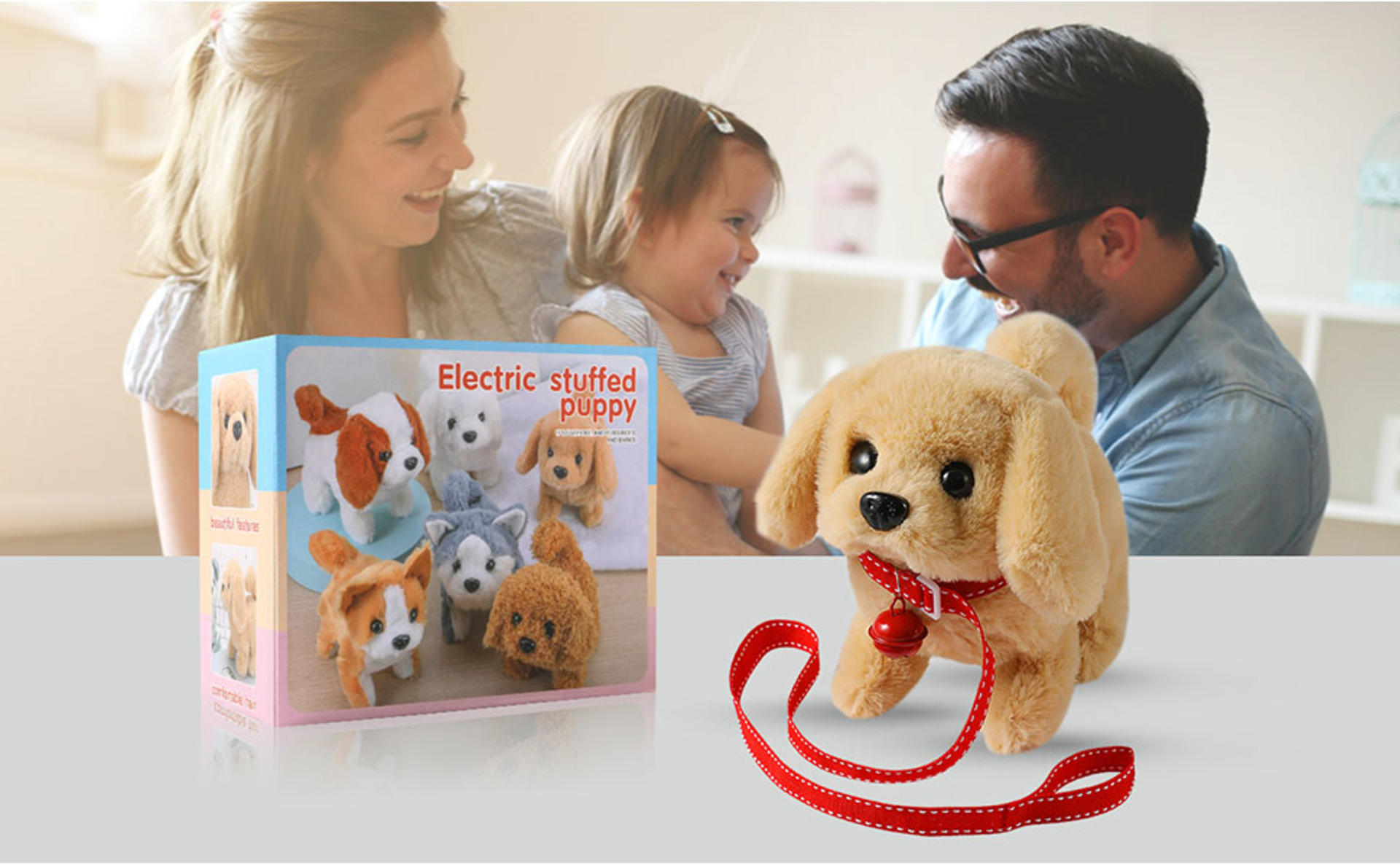 Plush Golden Retriever Toy Puppy - Electronic Interactive Dog for Kids and Toddlers detail 6