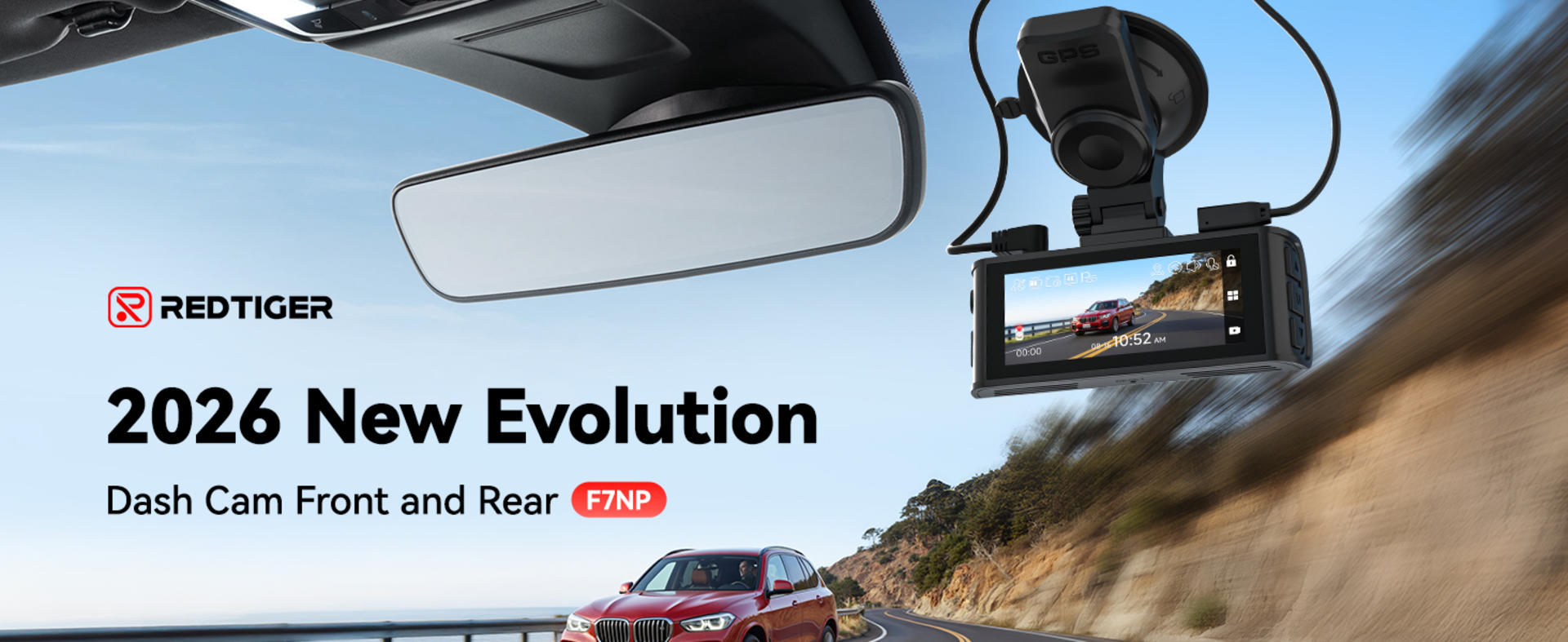 4K Dash Cam Front and Rear with STARVIS 2 Sensor, 5.8GHz WiFi, GPS, and 24H Parking Mode detail 1