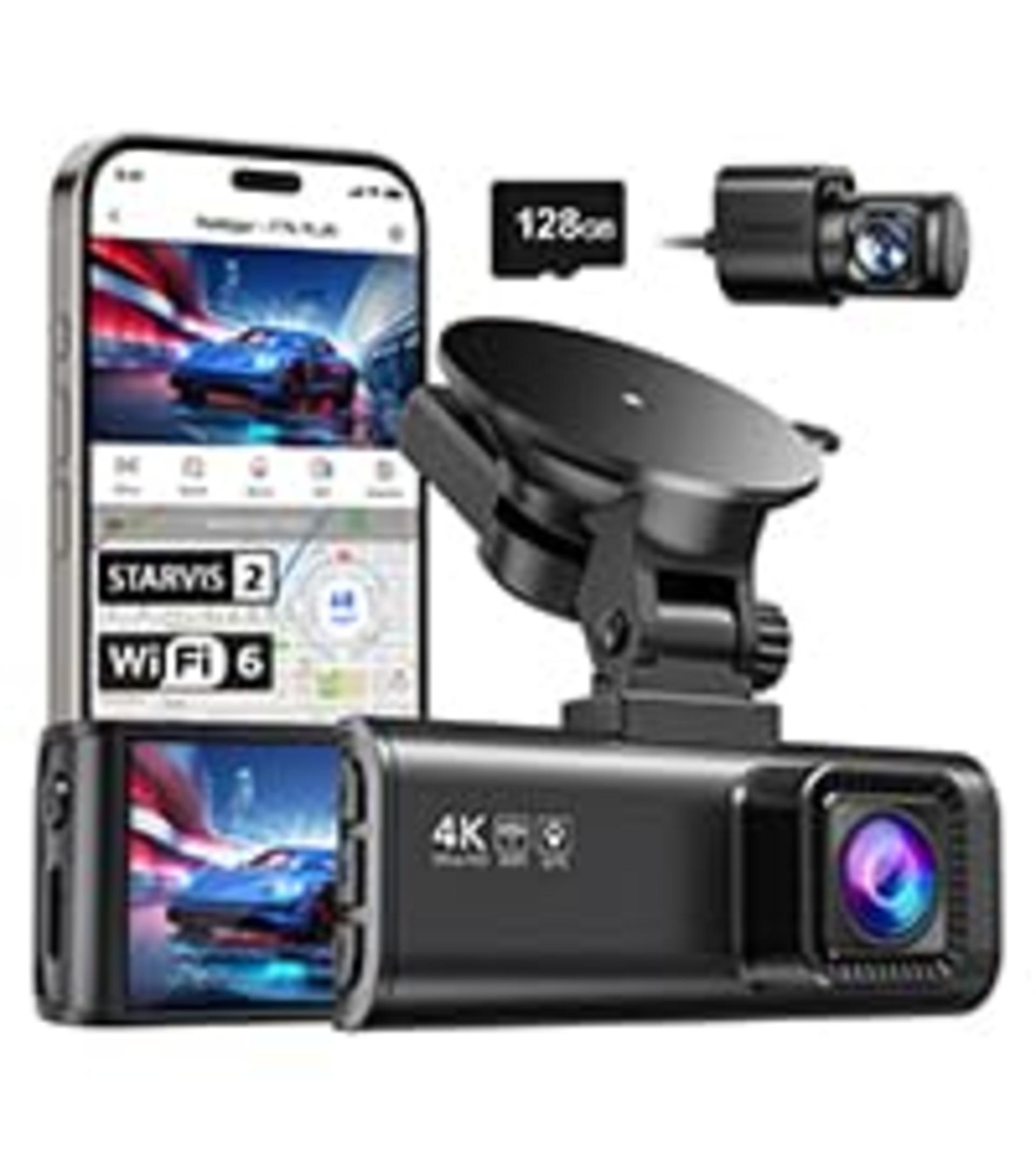 4K Dash Cam Front and Rear with STARVIS 2 Sensor, 5.8GHz WiFi, GPS, and 24H Parking Mode detail 13
