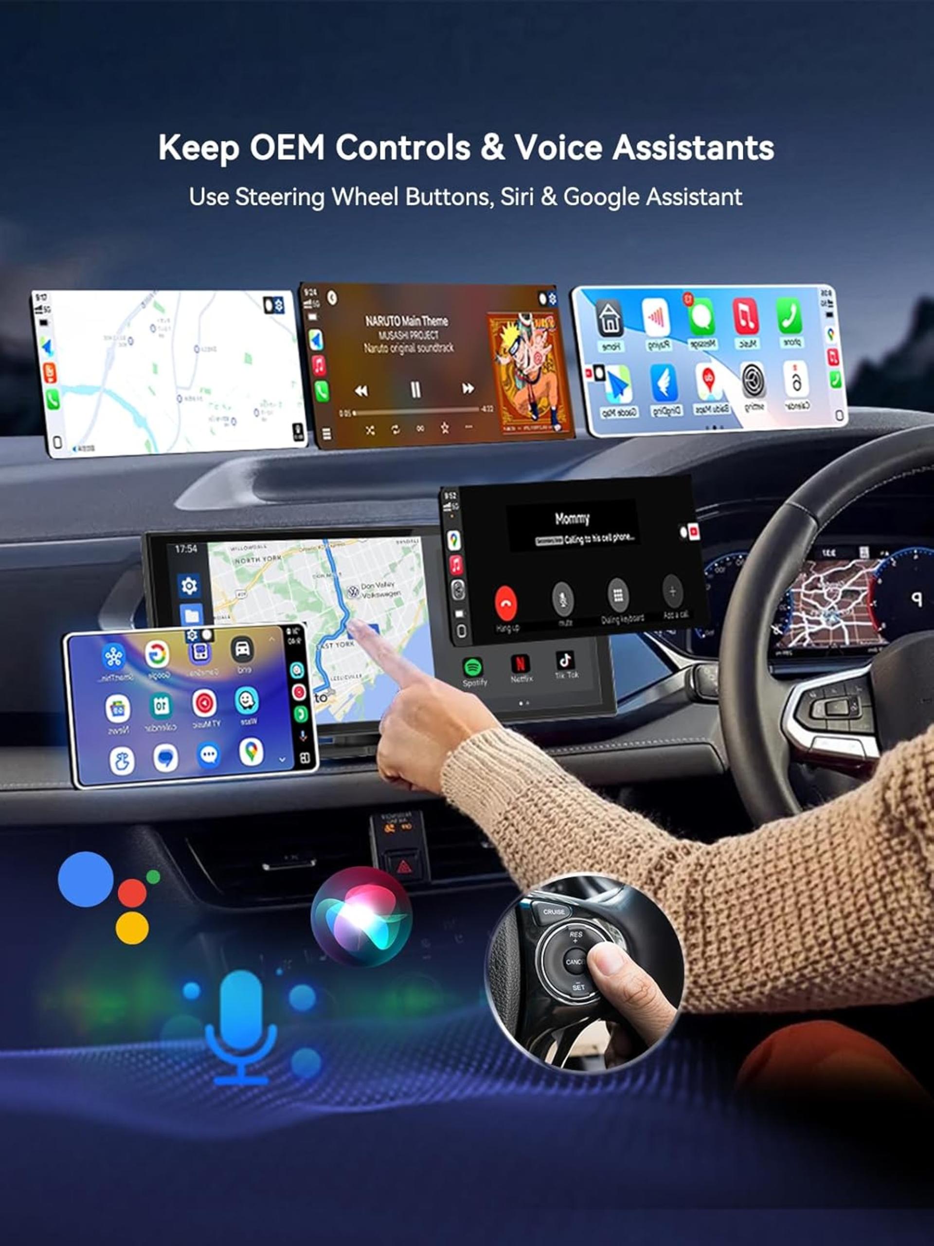 USB-C Wireless CarPlay & Android Auto Adapter, Plug-in Dongle for Factory Wired Systems - 4